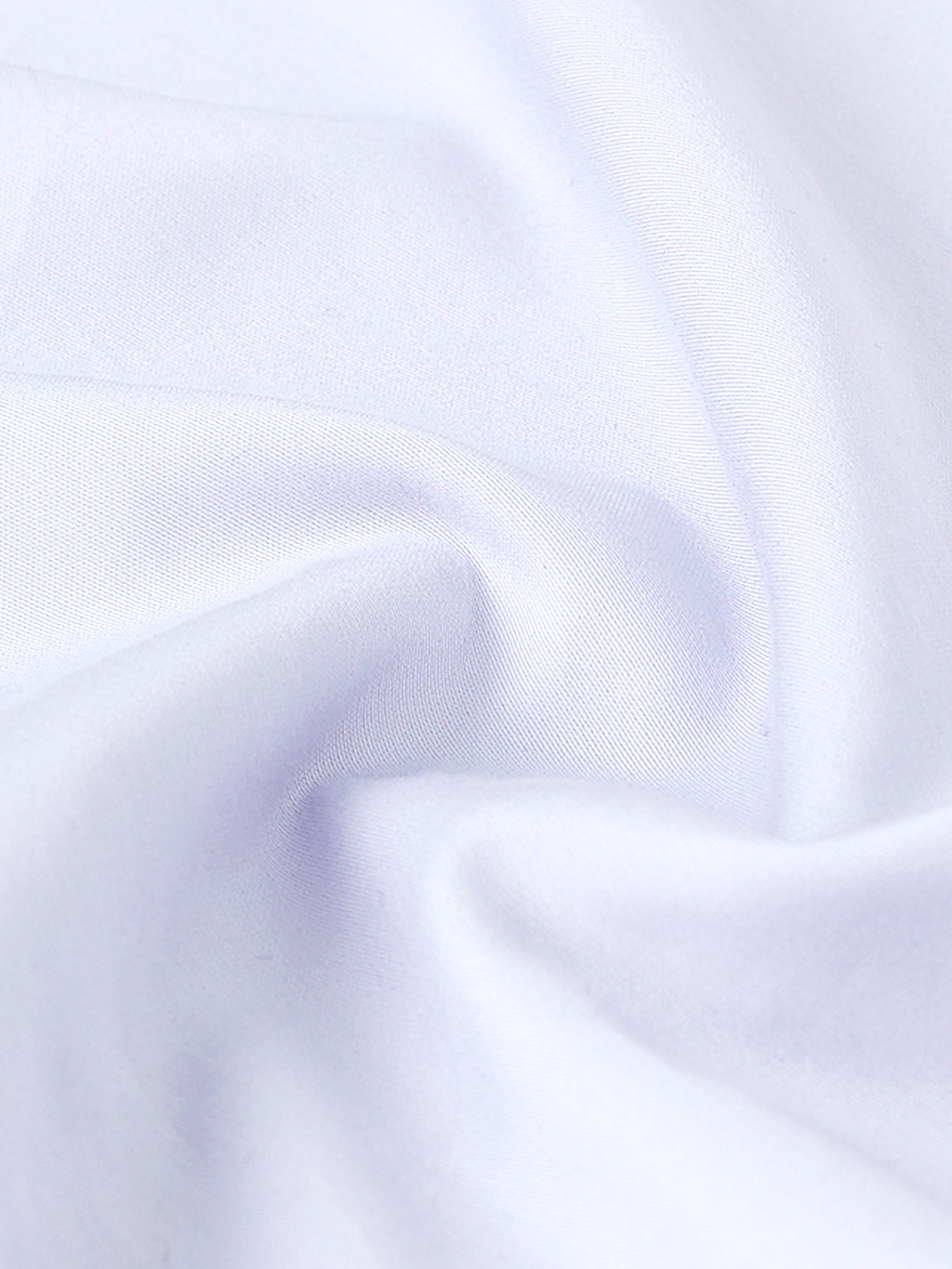 Arctic Lilac Cotton Satin Stretch Solid Shirt