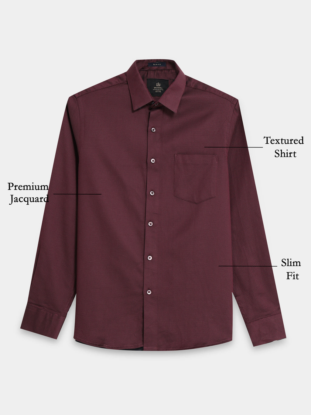 Oxblood Royale Textured Shirt