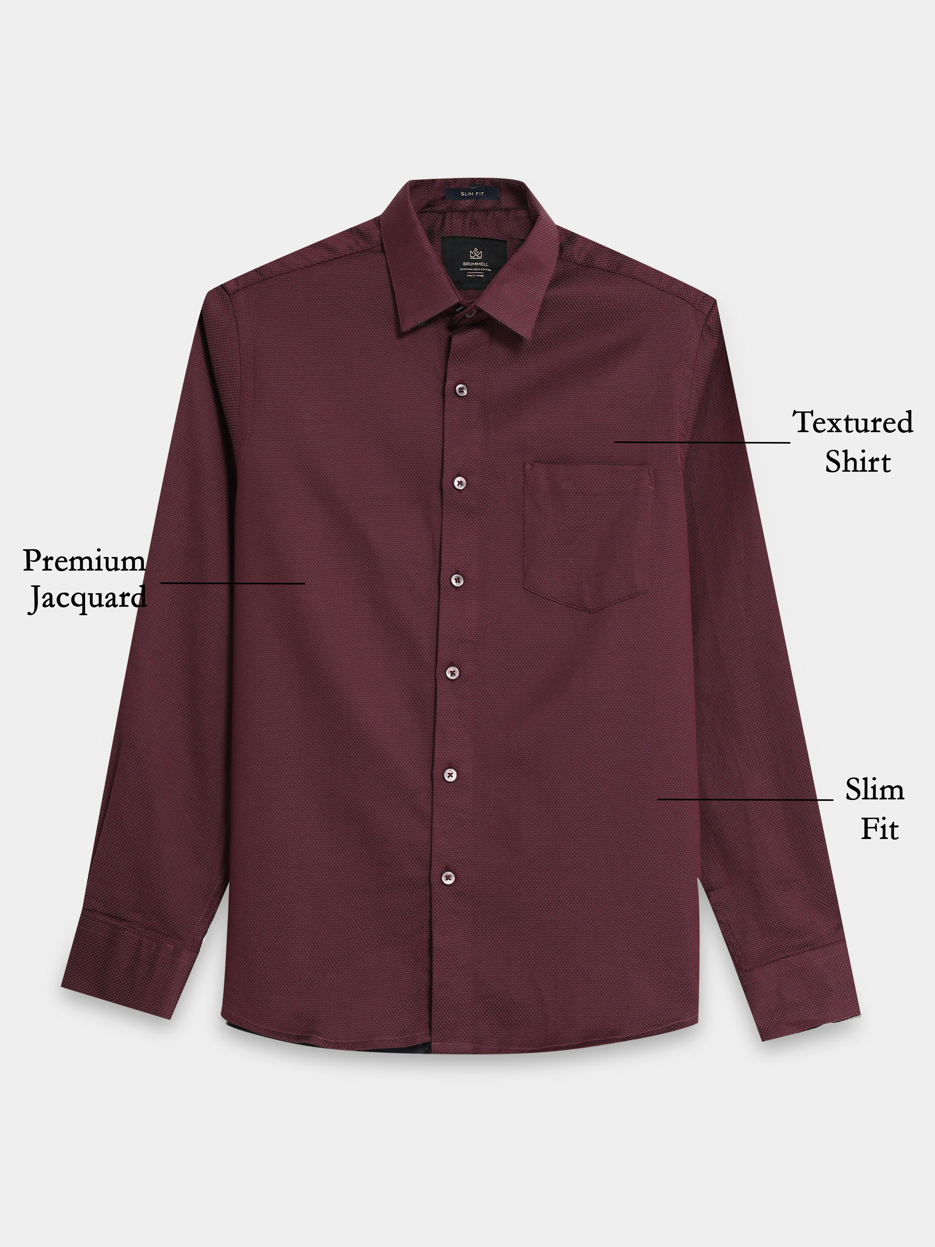 Oxblood Royale Textured Shirt