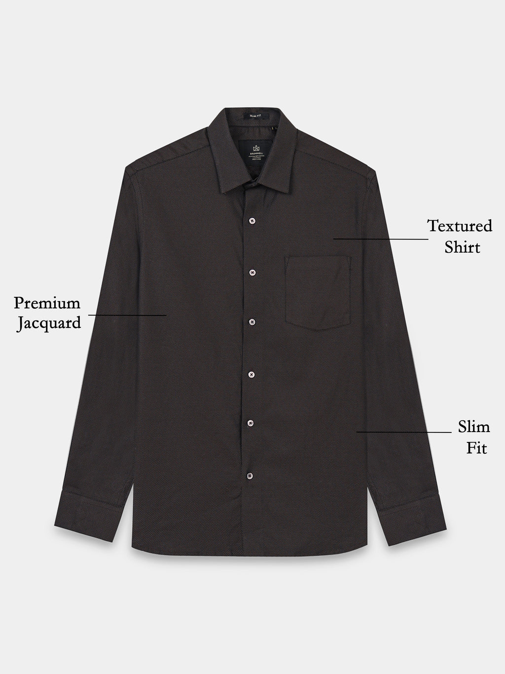 Espresso Prism Jacquard Textured Shirt