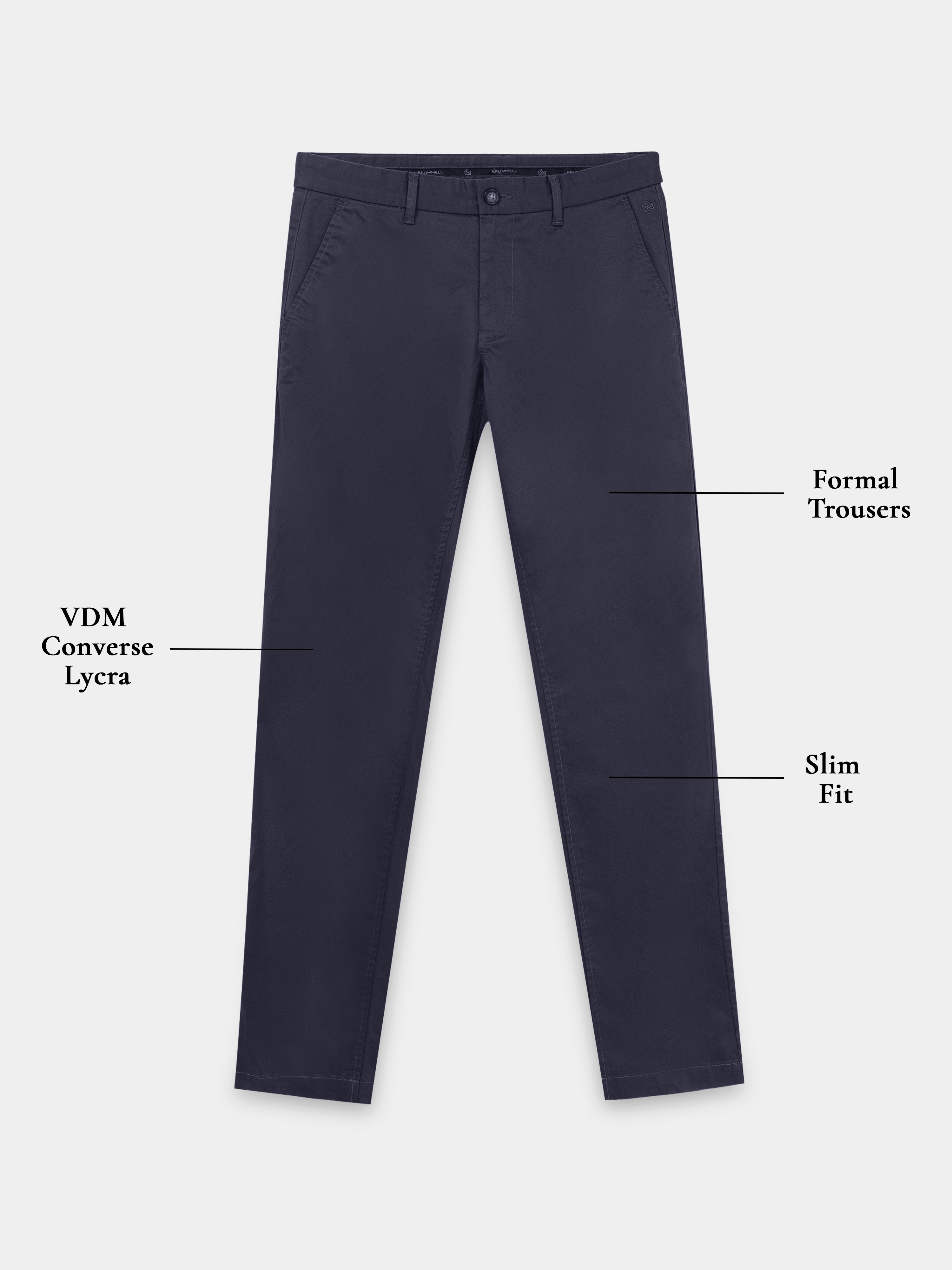DARK BLUE CONVERSE COTTON LYCRA STRECTH TROUSERS