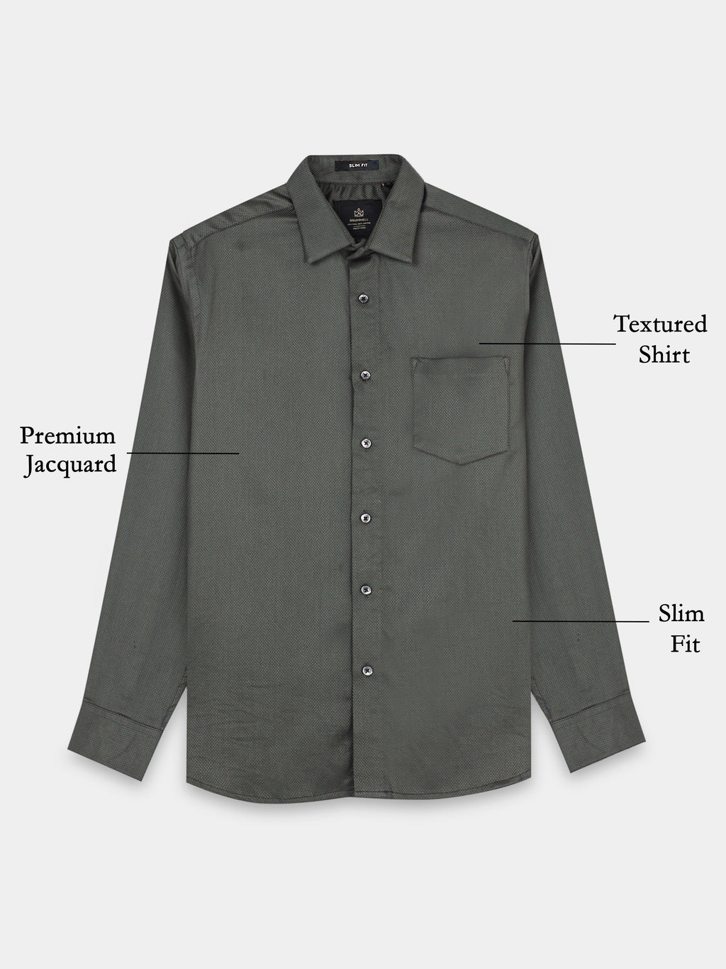 Nocturnal Olive Artisan Textured Shirt
