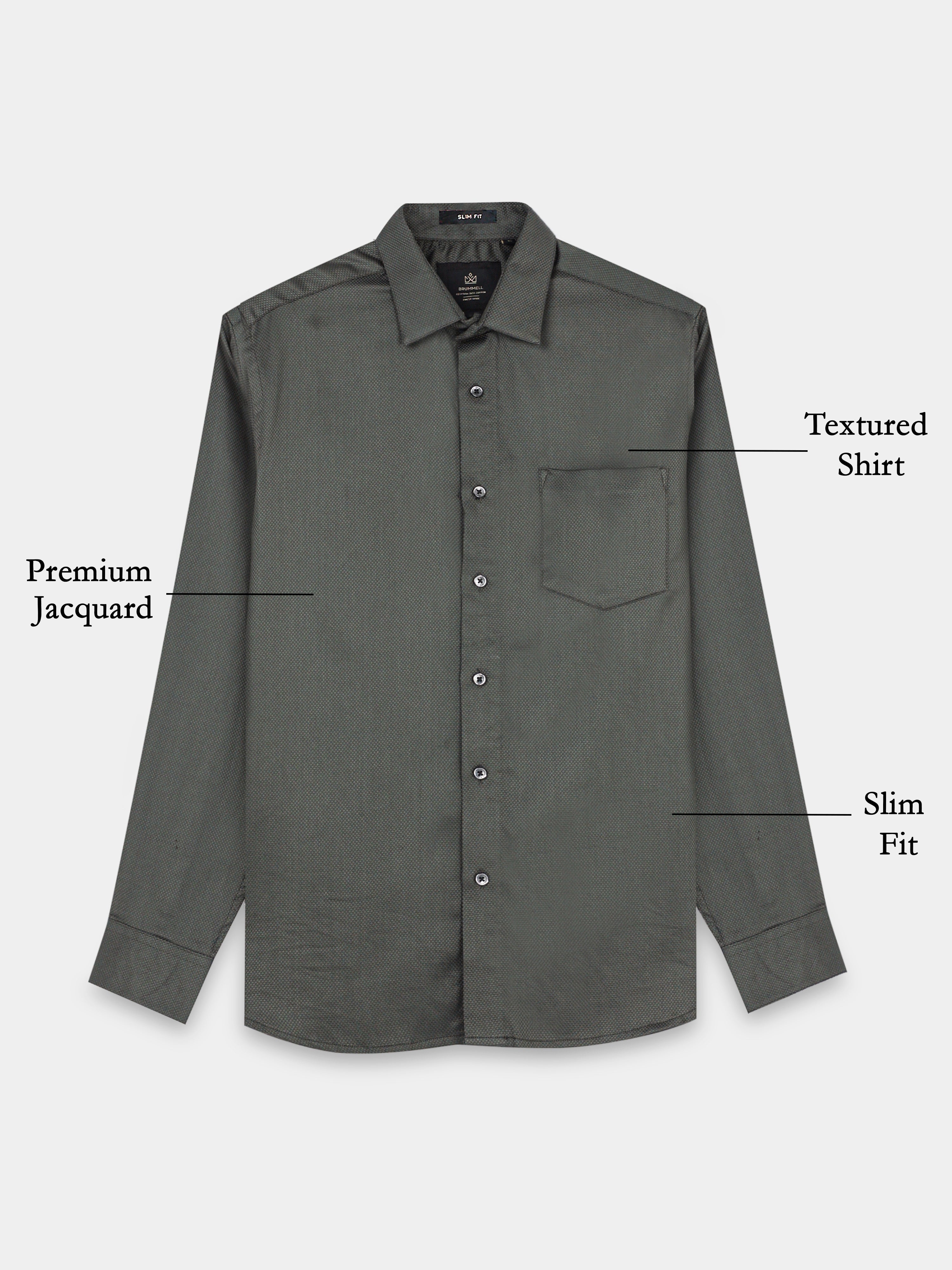 Nocturnal Olive Artisan Textured Shirt