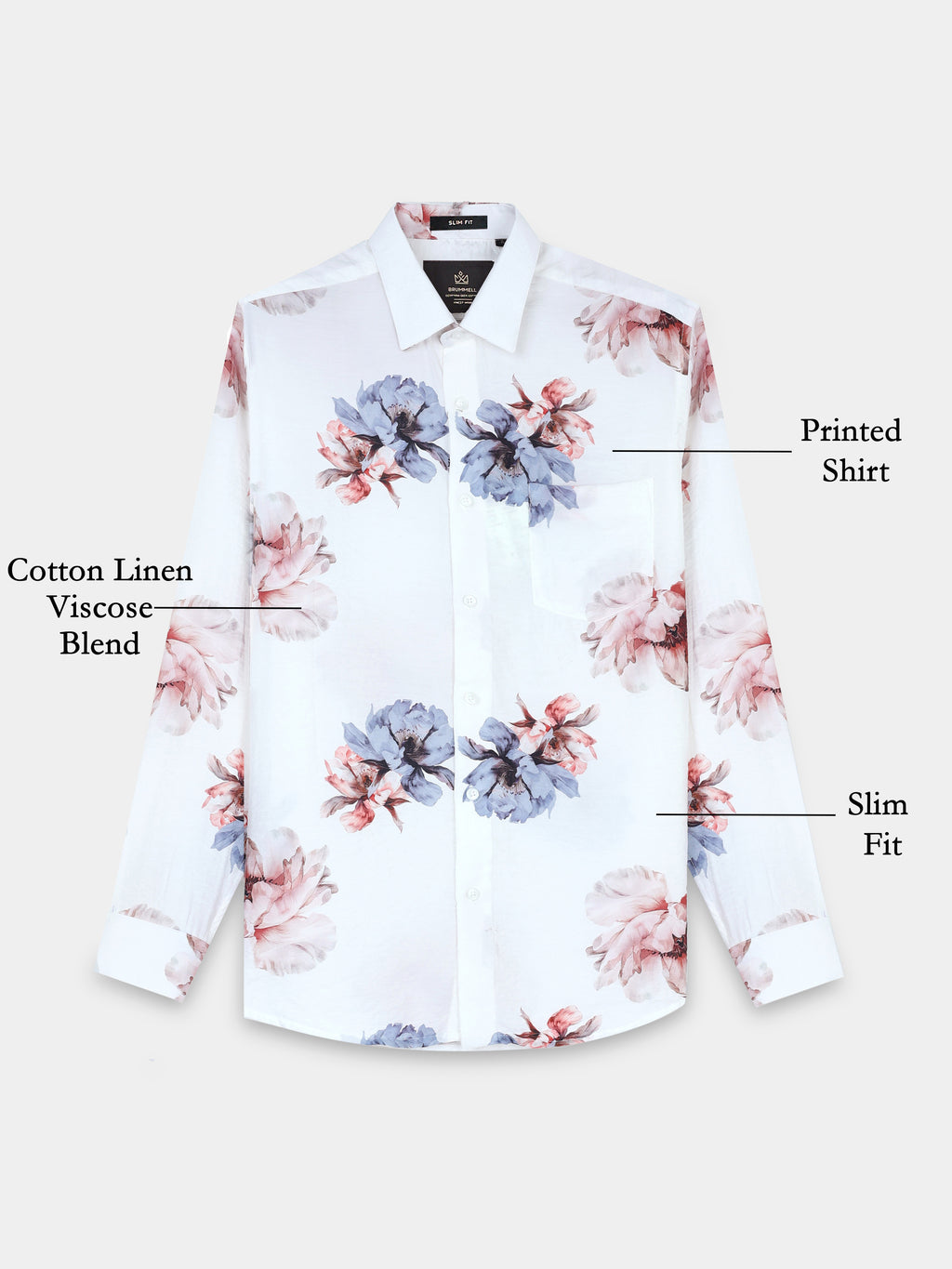 Ethereal Flora Cotton Crinkle Printed Shirt