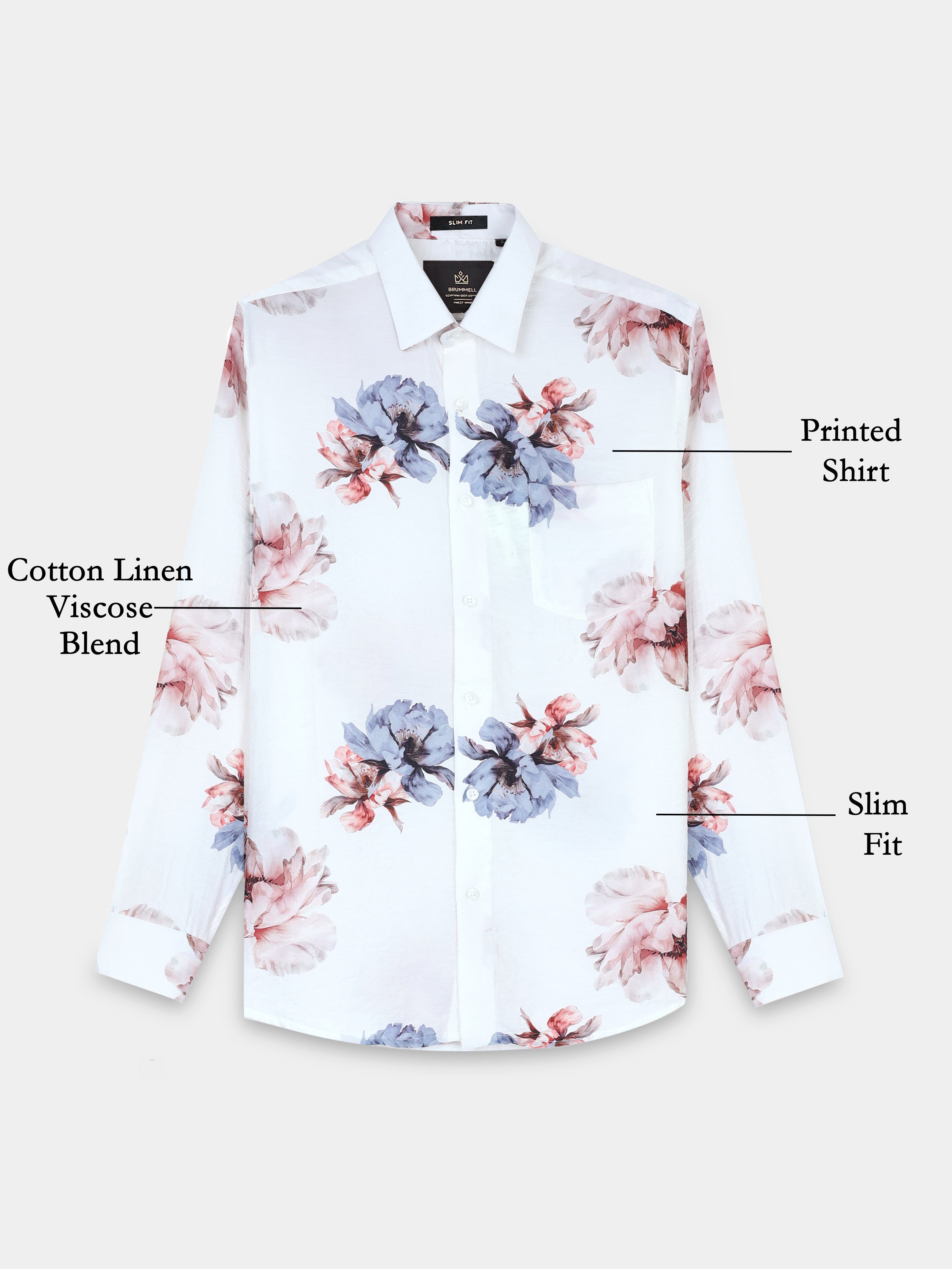 Ethereal Flora Cotton Crinkle Printed Shirt