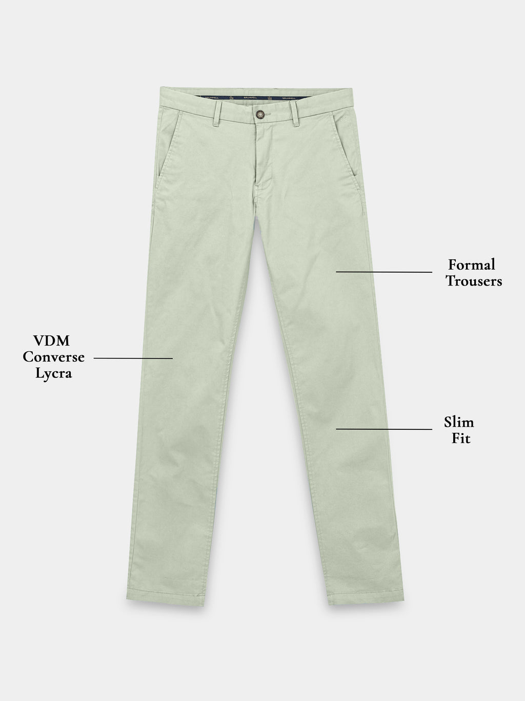 PISTA GREEN CONVERSE COTTON LYCRA STRECTH TROUSERS