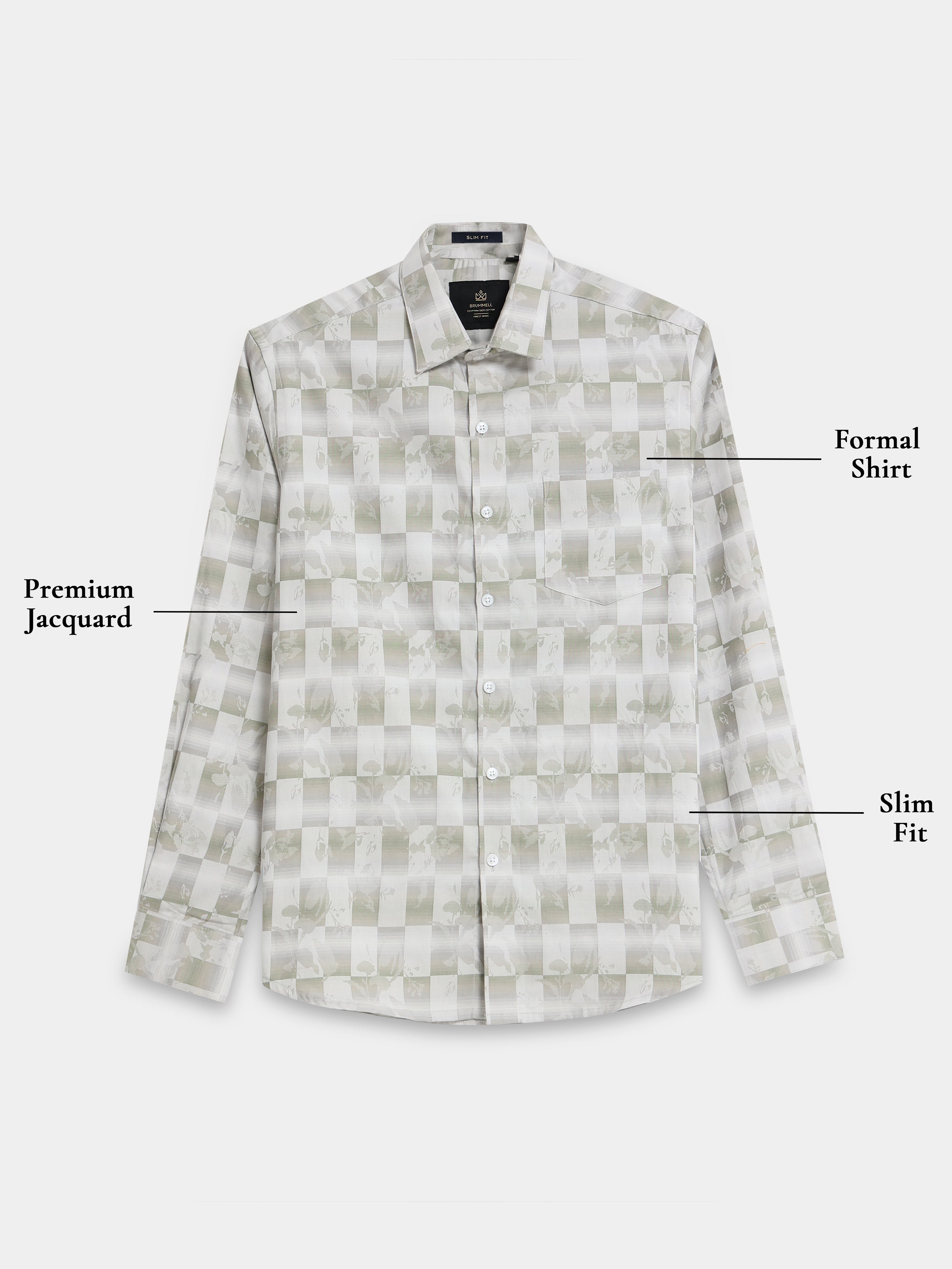 Shadow Flora Checkerboard Jacquard Shirt