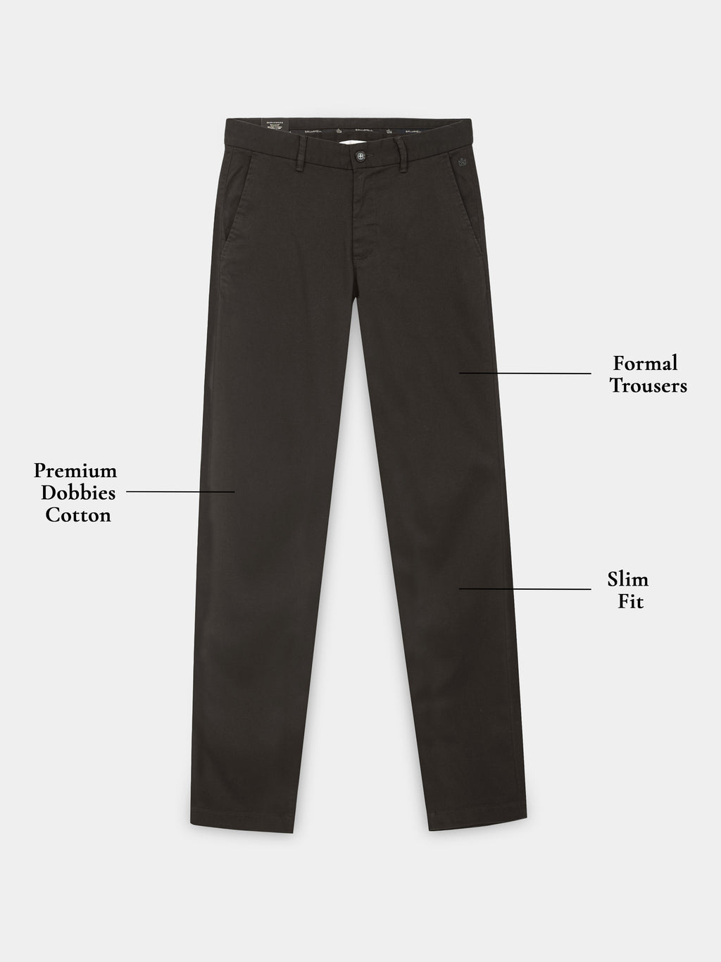 DARK OLIVE DOBBIES COTTON LYCRA BLEND TROUSER