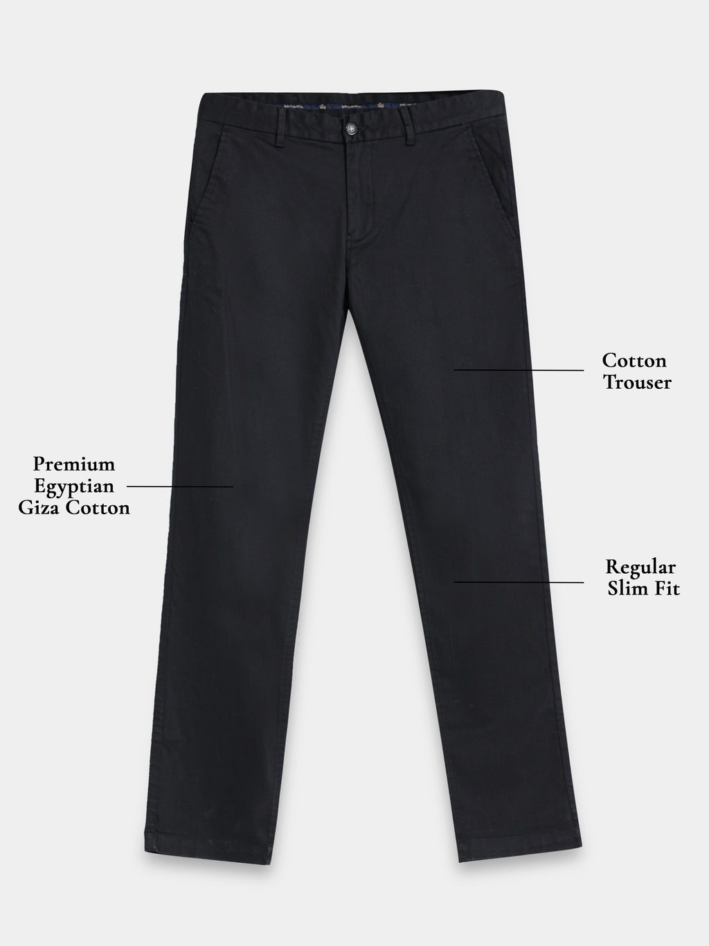 BLACK GIZZA COTTON TROUSER