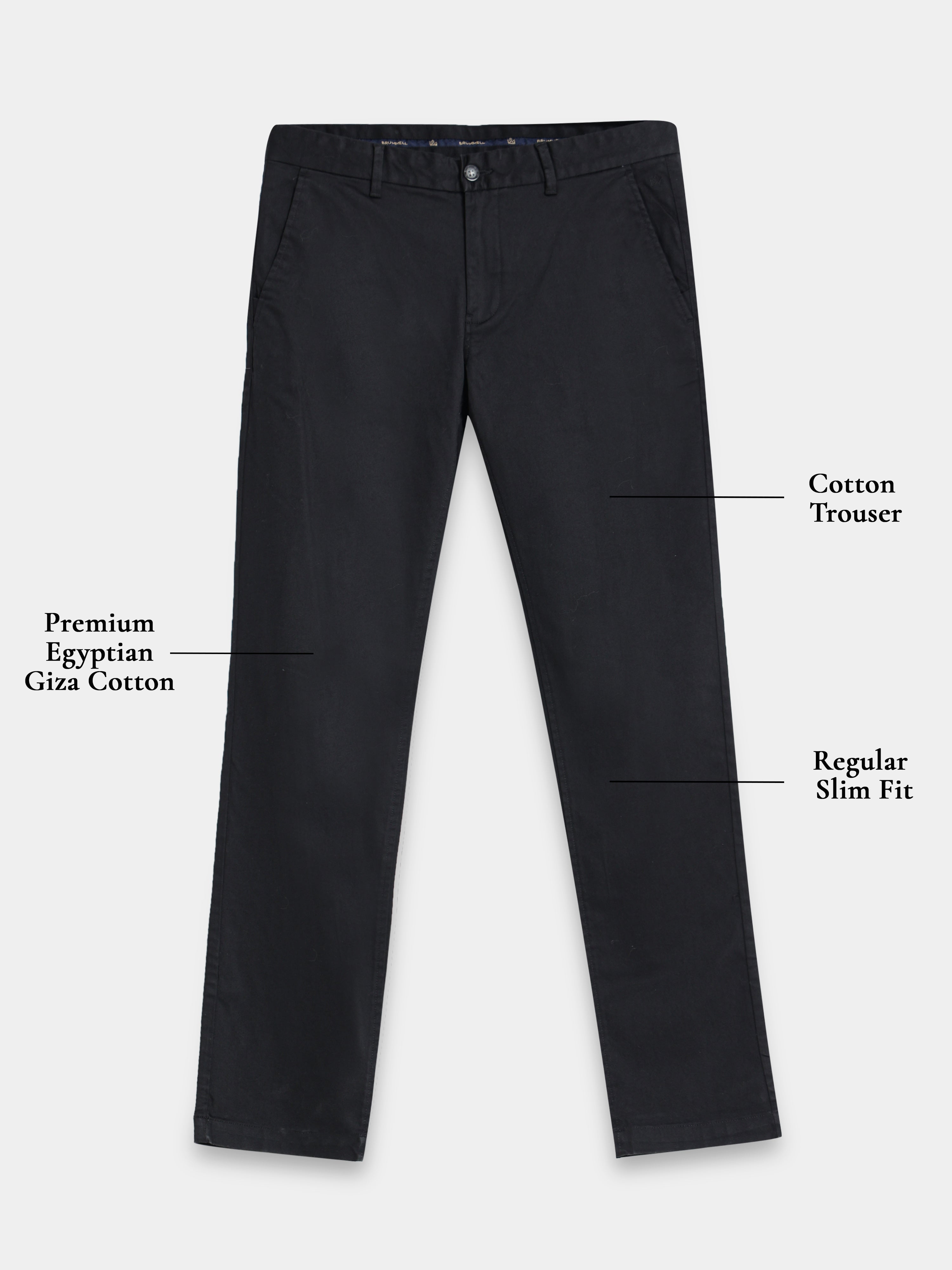 BLACK GIZZA COTTON TROUSER