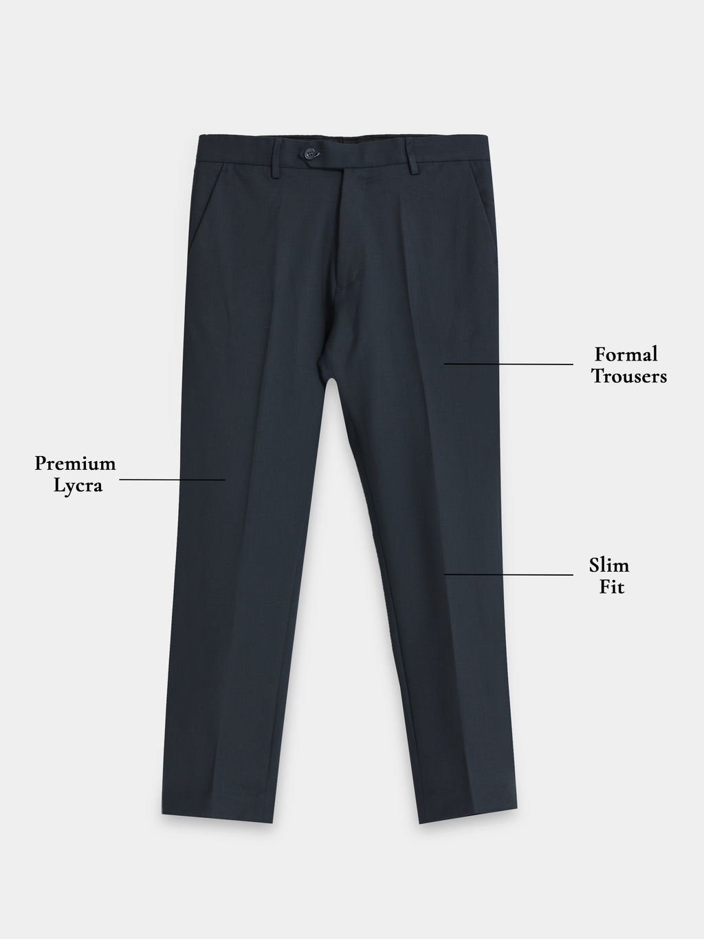 BLUE 4 WAY STRETCH VISCOSE BLEND FORMAL PANT