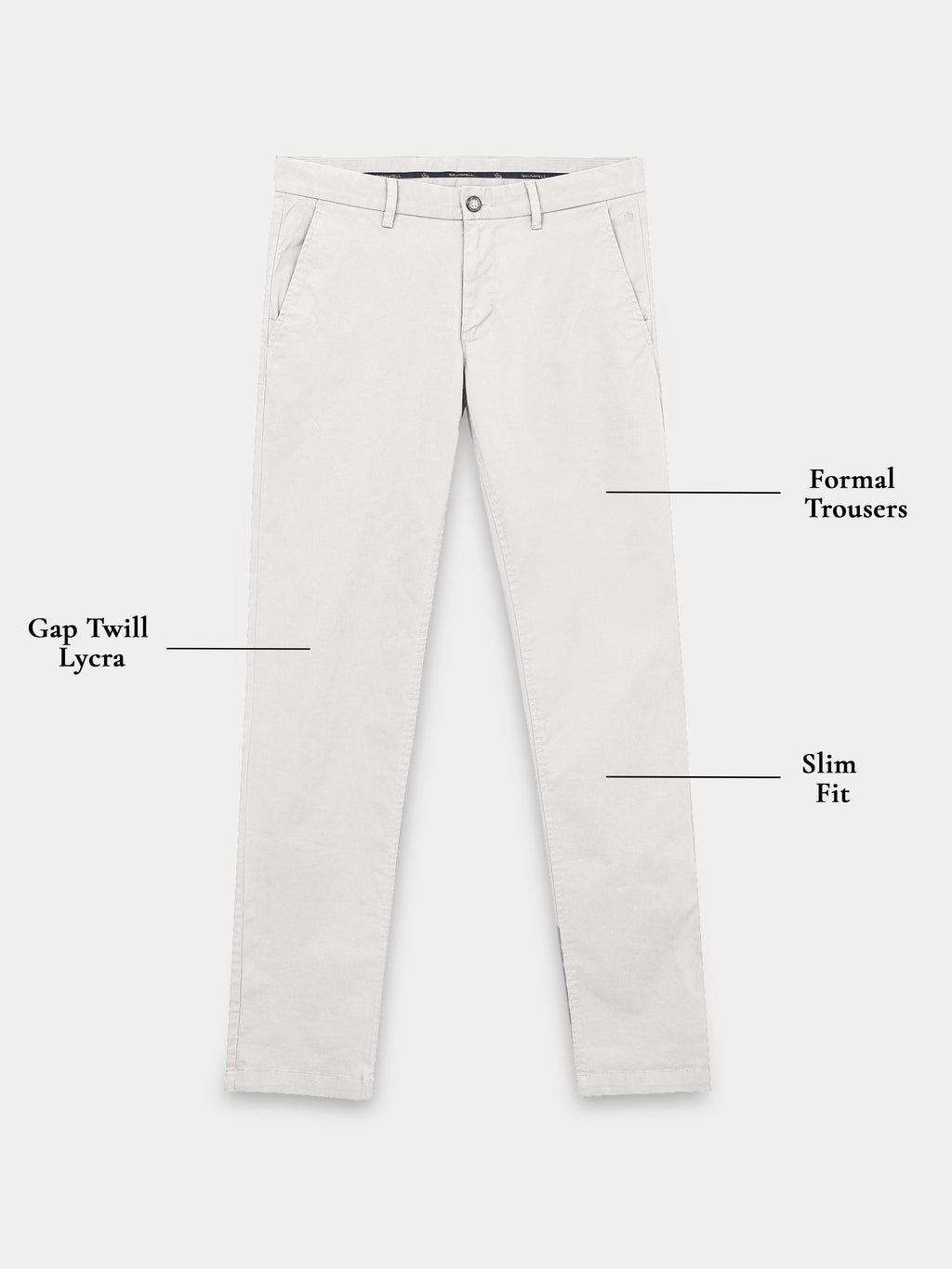 WHITE GAP TWILL STRETCH TROUSERS