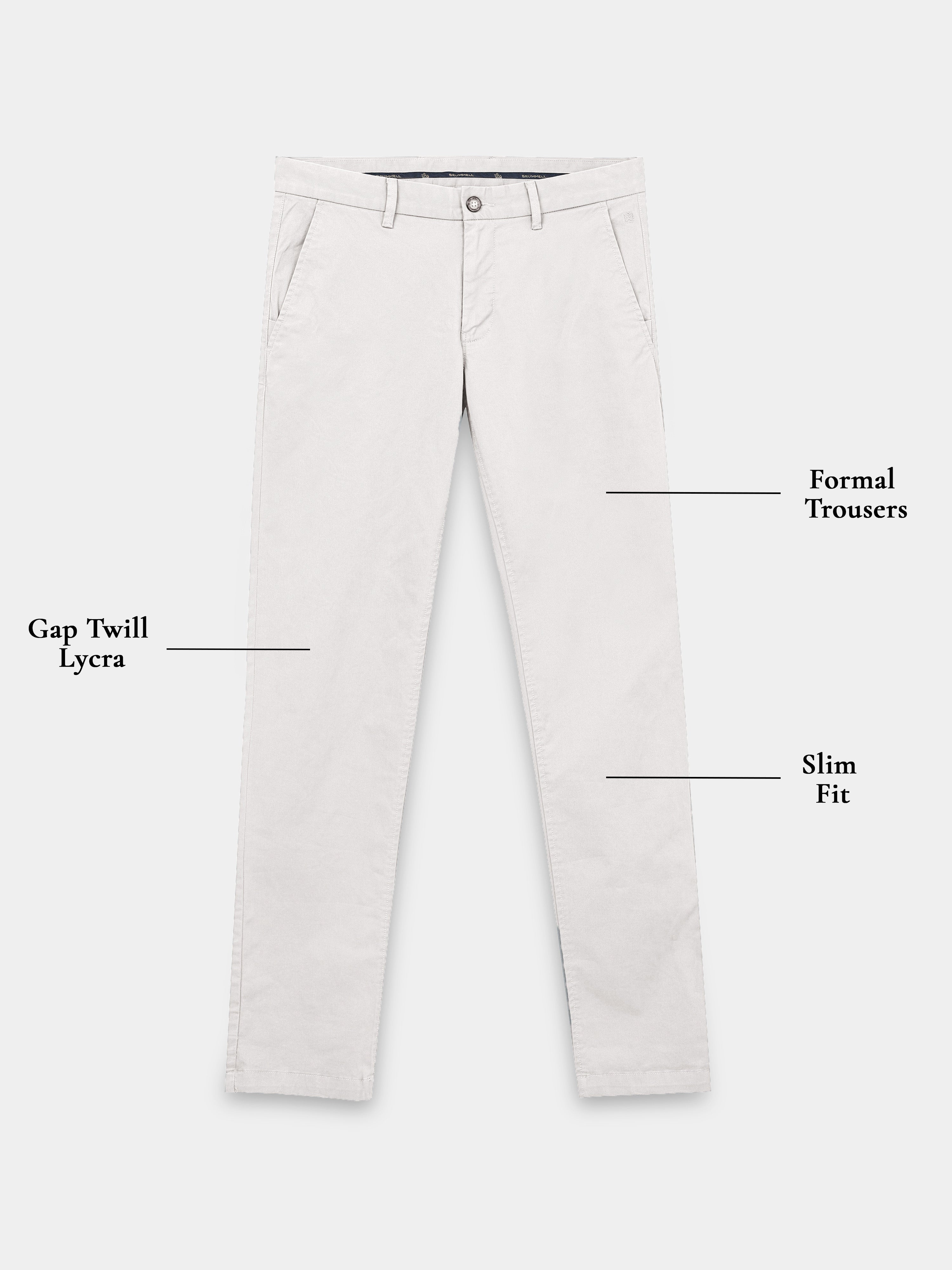 WHITE GAP TWILL STRETCH TROUSERS