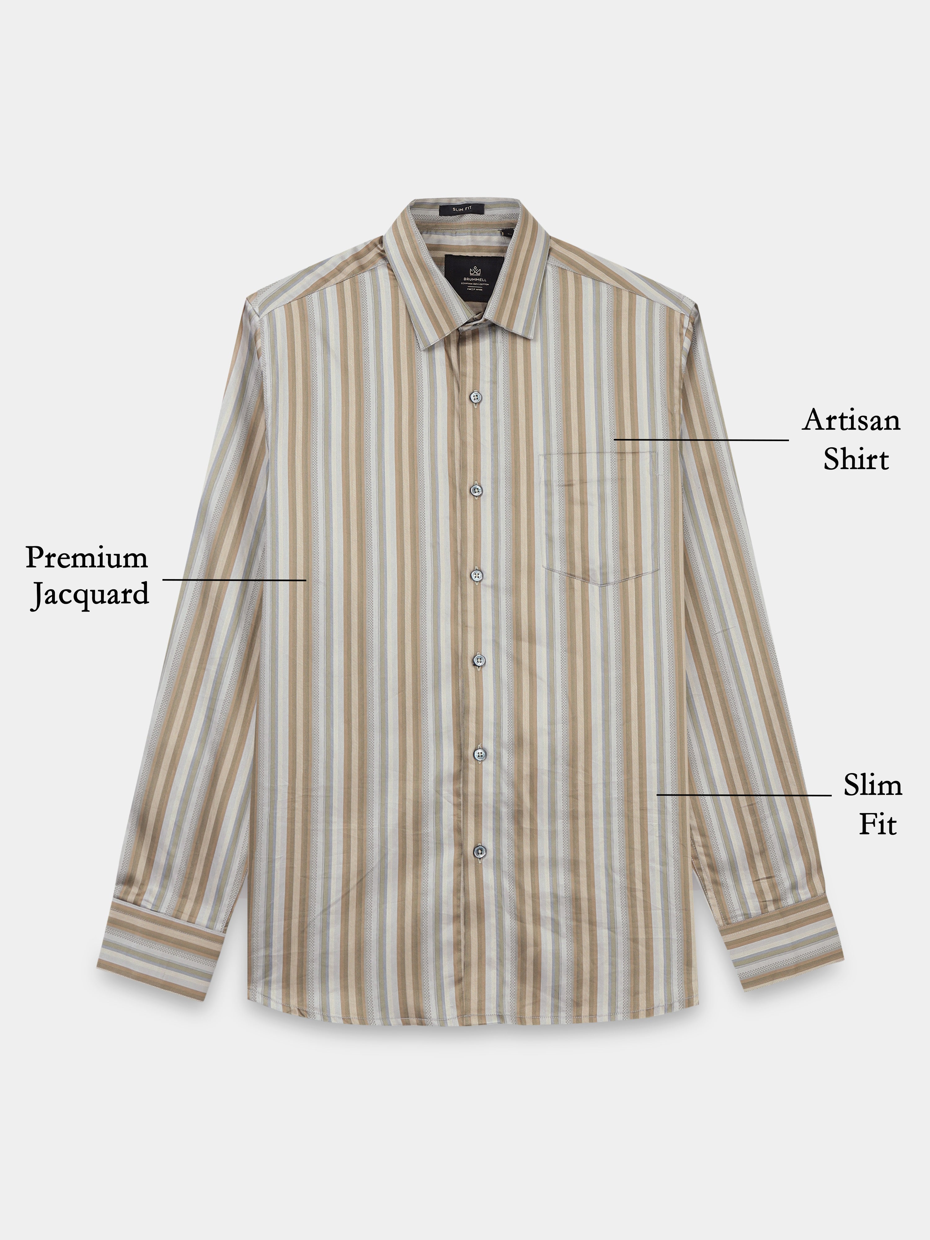 Sahara Stripe Jacquard Artisan Shirt
