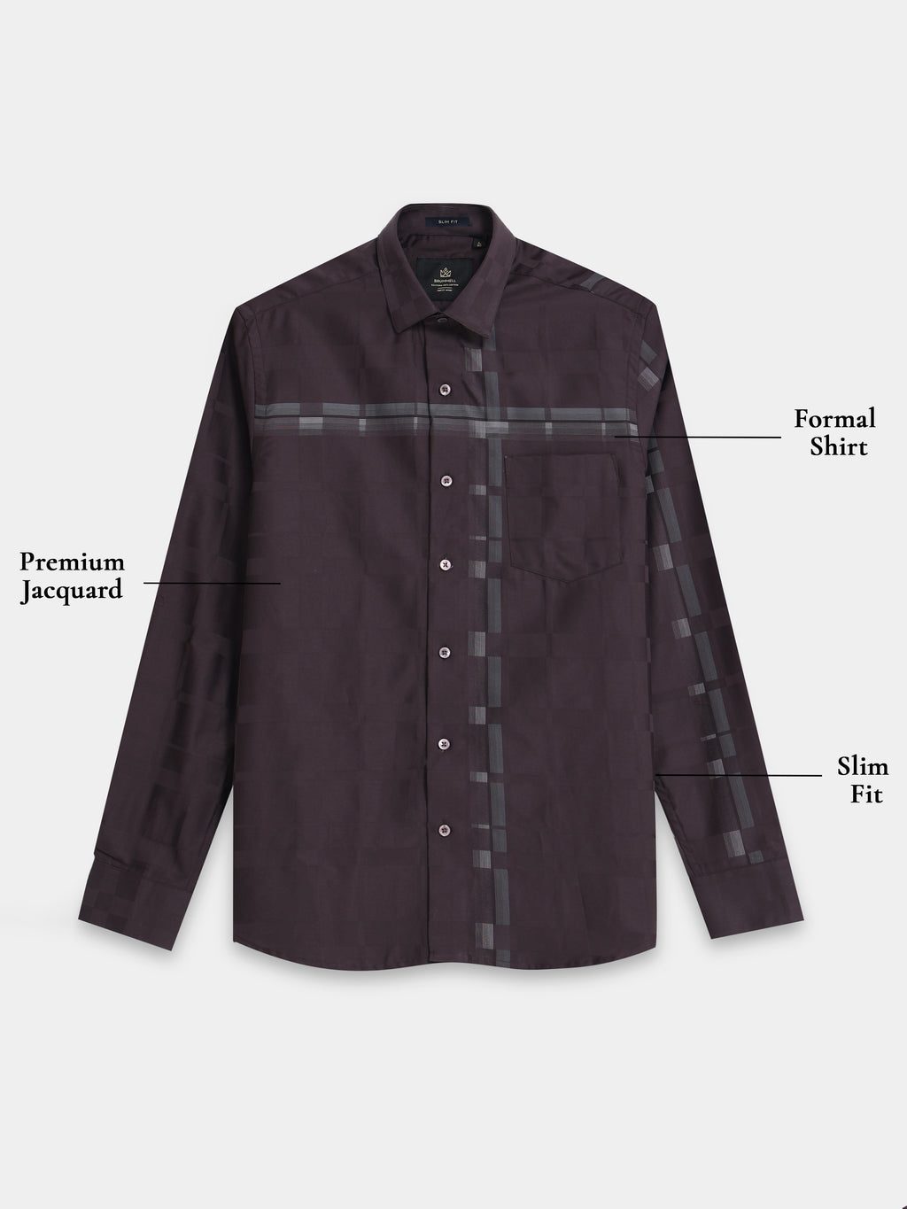 Espresso Checker Jacquard Shirt