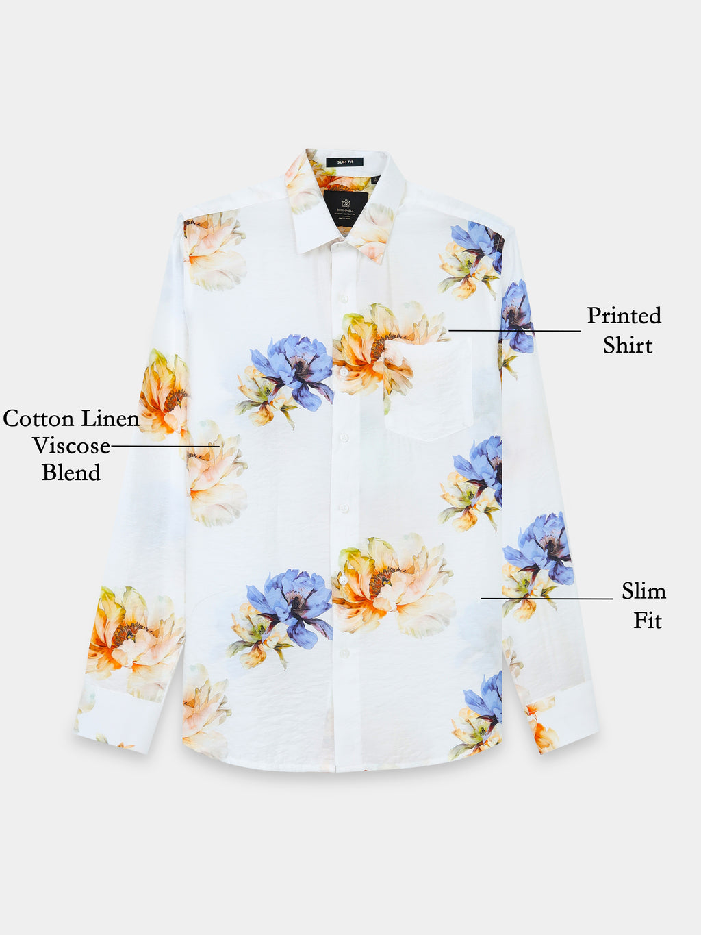 Riviera Bloom Cotton Crinkle Printed Shirt