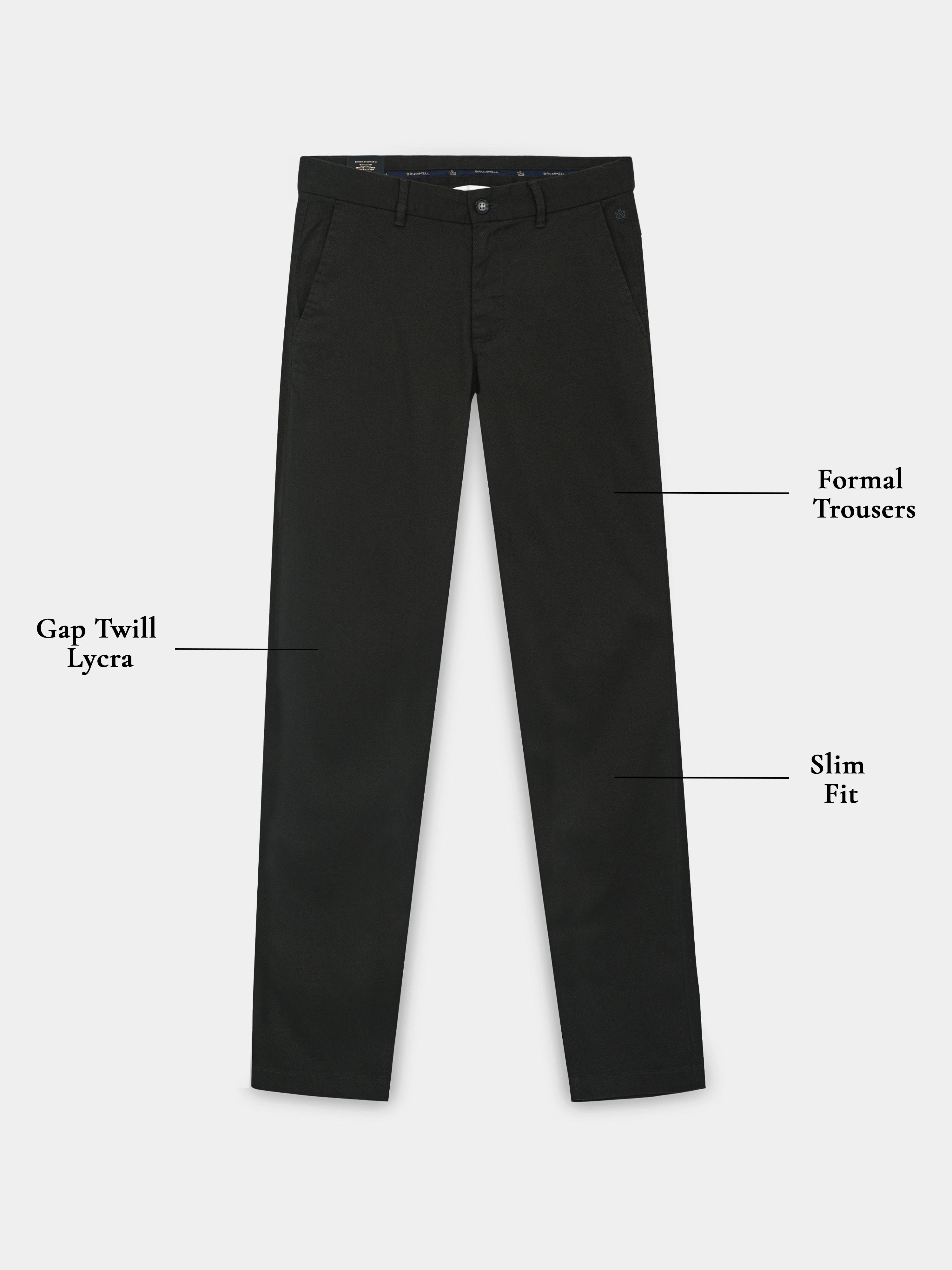 BLACK GAP TWILL STRETCH TROUSERS