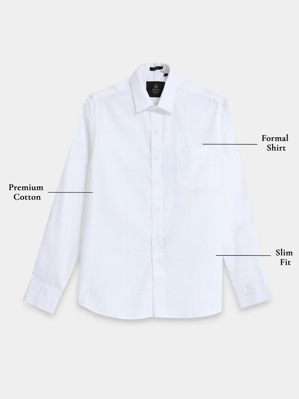 Ivory Honeycomb Structured Shirt