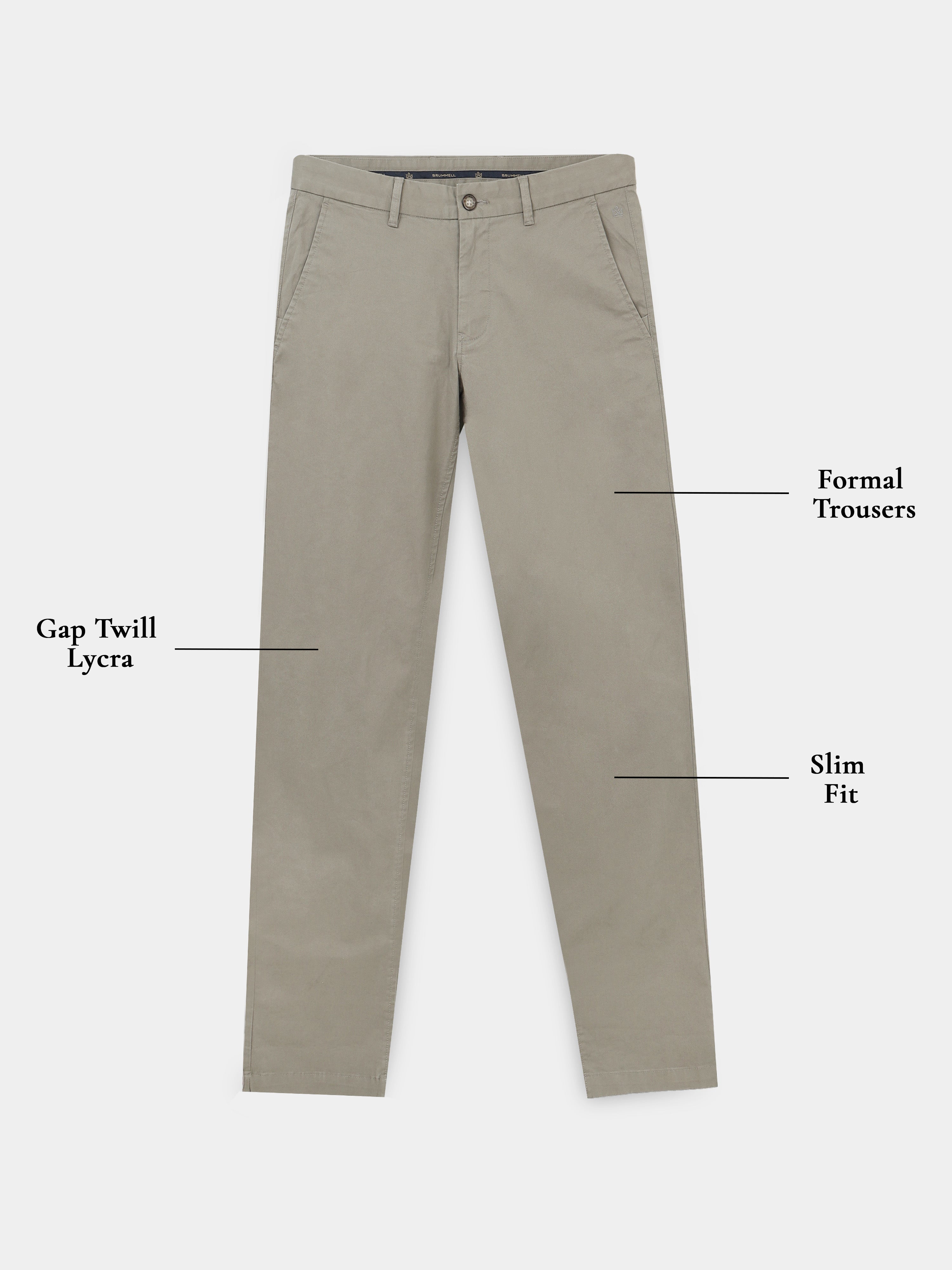 LIGHT KHAKI GAP TWILL STRETCH TROUSERS