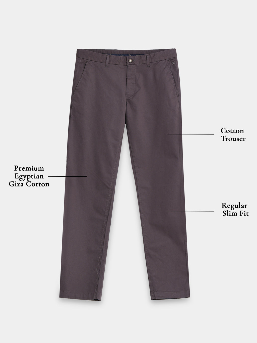 DARK BROWN GIZZA COTTON TROUSER