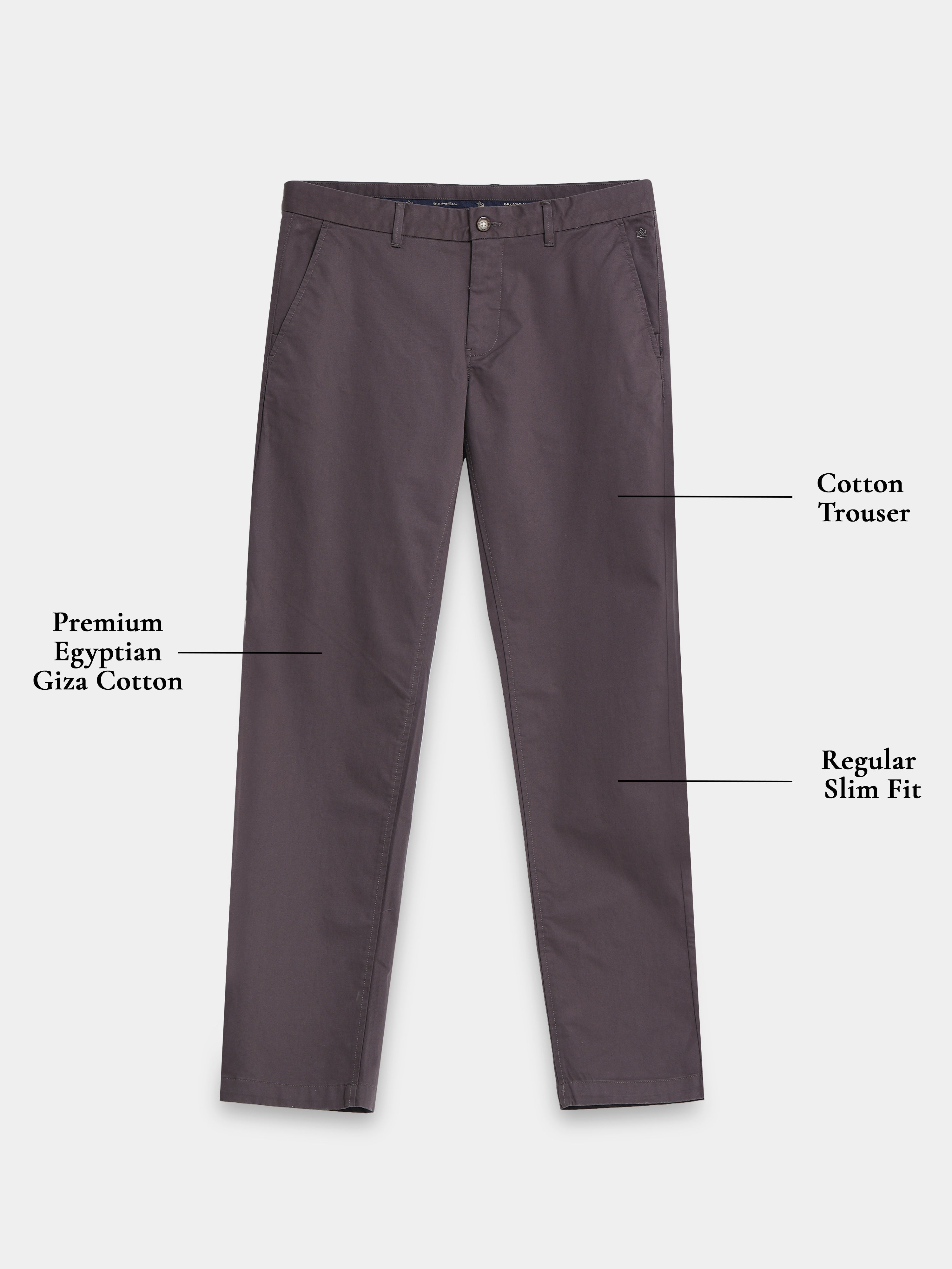 DARK BROWN GIZZA COTTON TROUSER