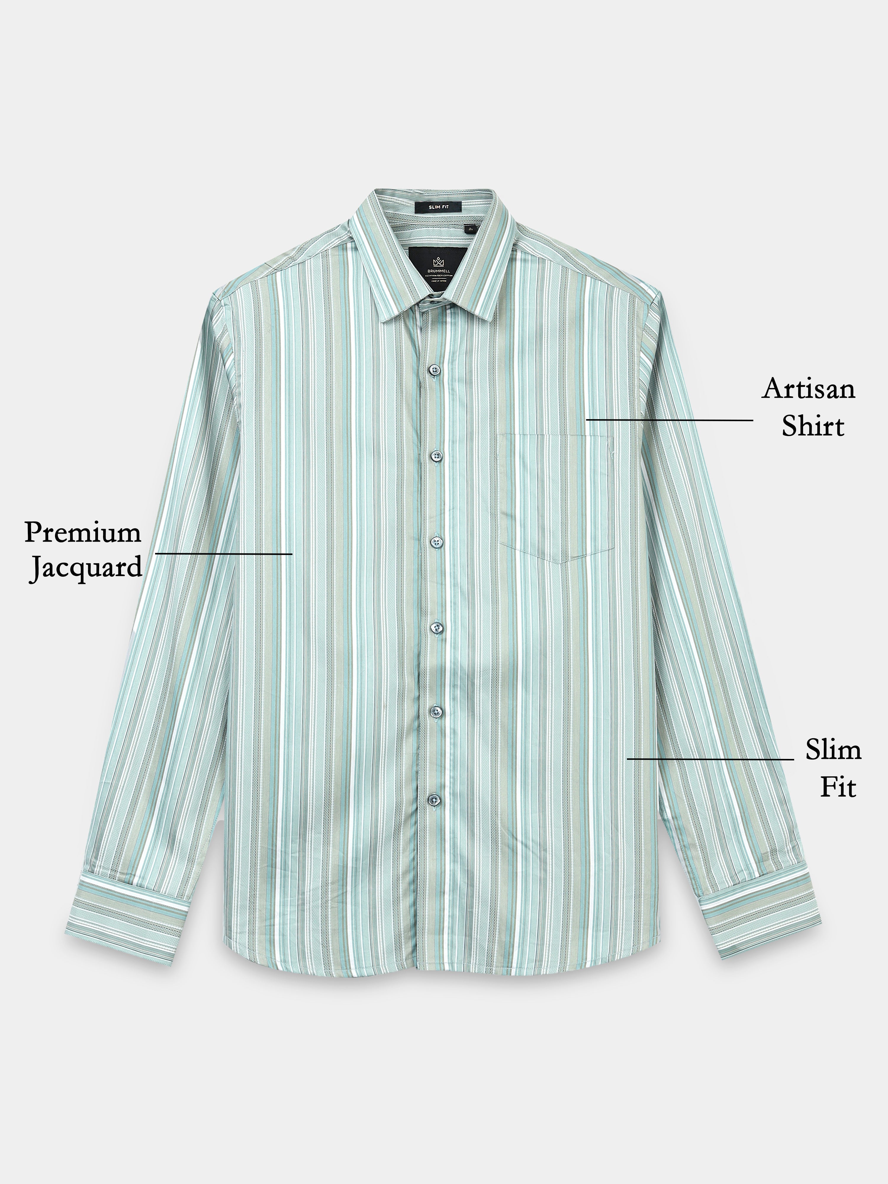 Glacier Olive Jacquard Artisan Shirt