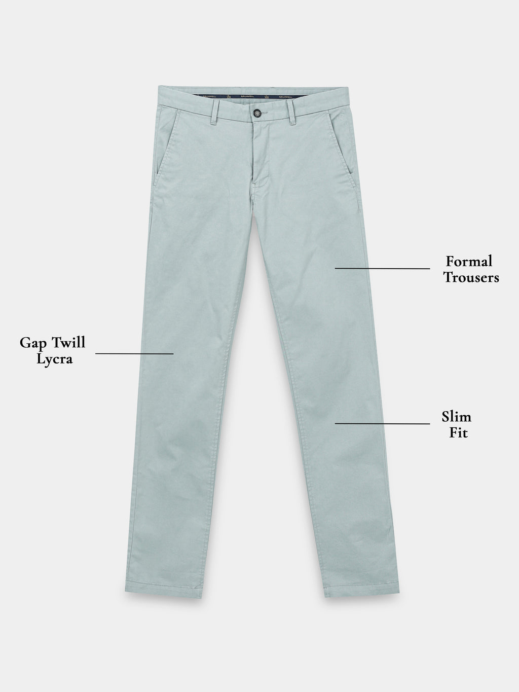 BLUISH GREY GAP TWILL STRETCH TROUSERS