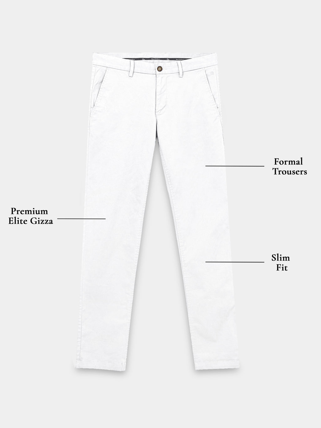 WHITE ELITE GIZZA COTTON TROUSER