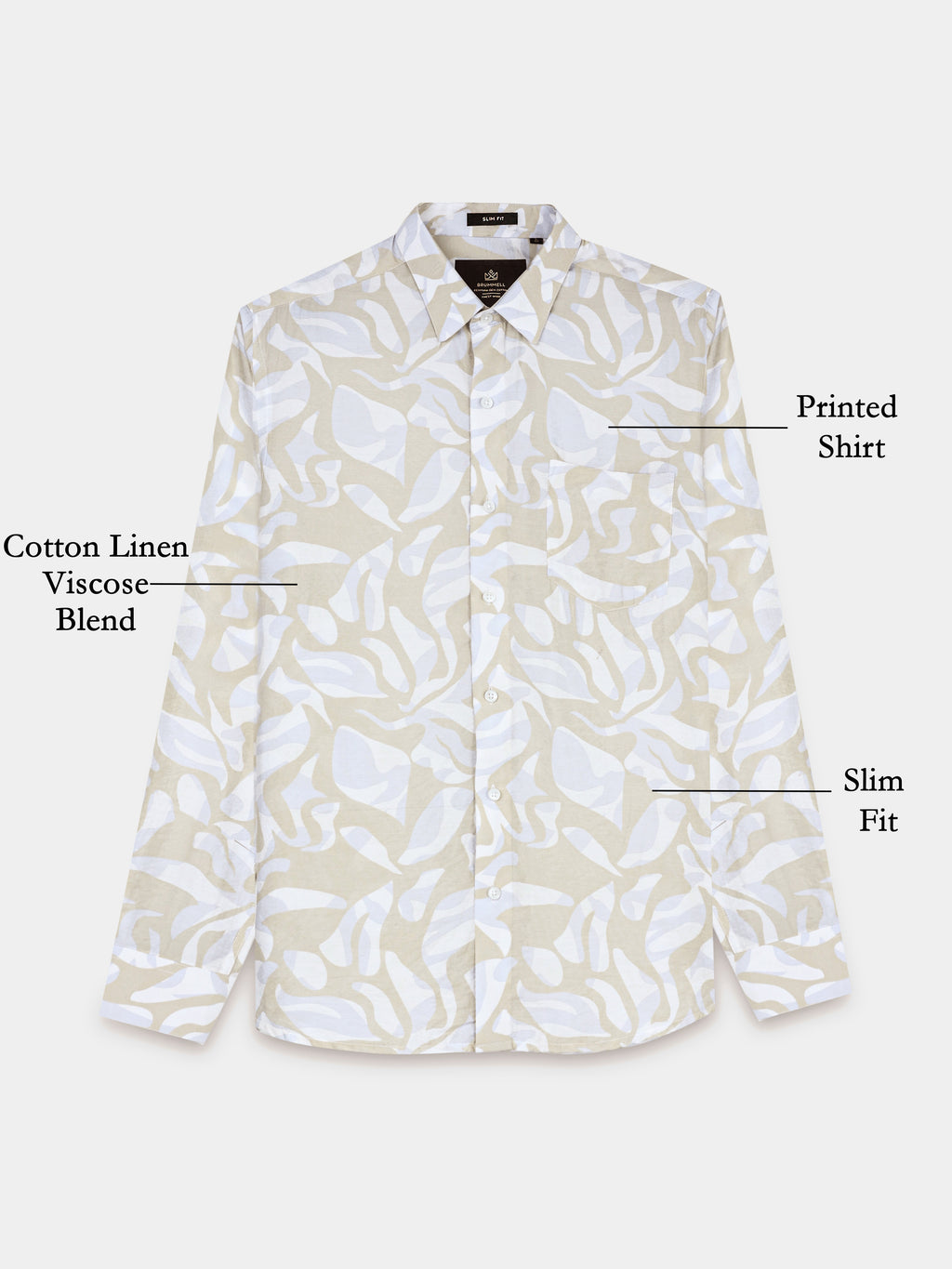 Sahara Mist Cotton Crush Printed Shirt