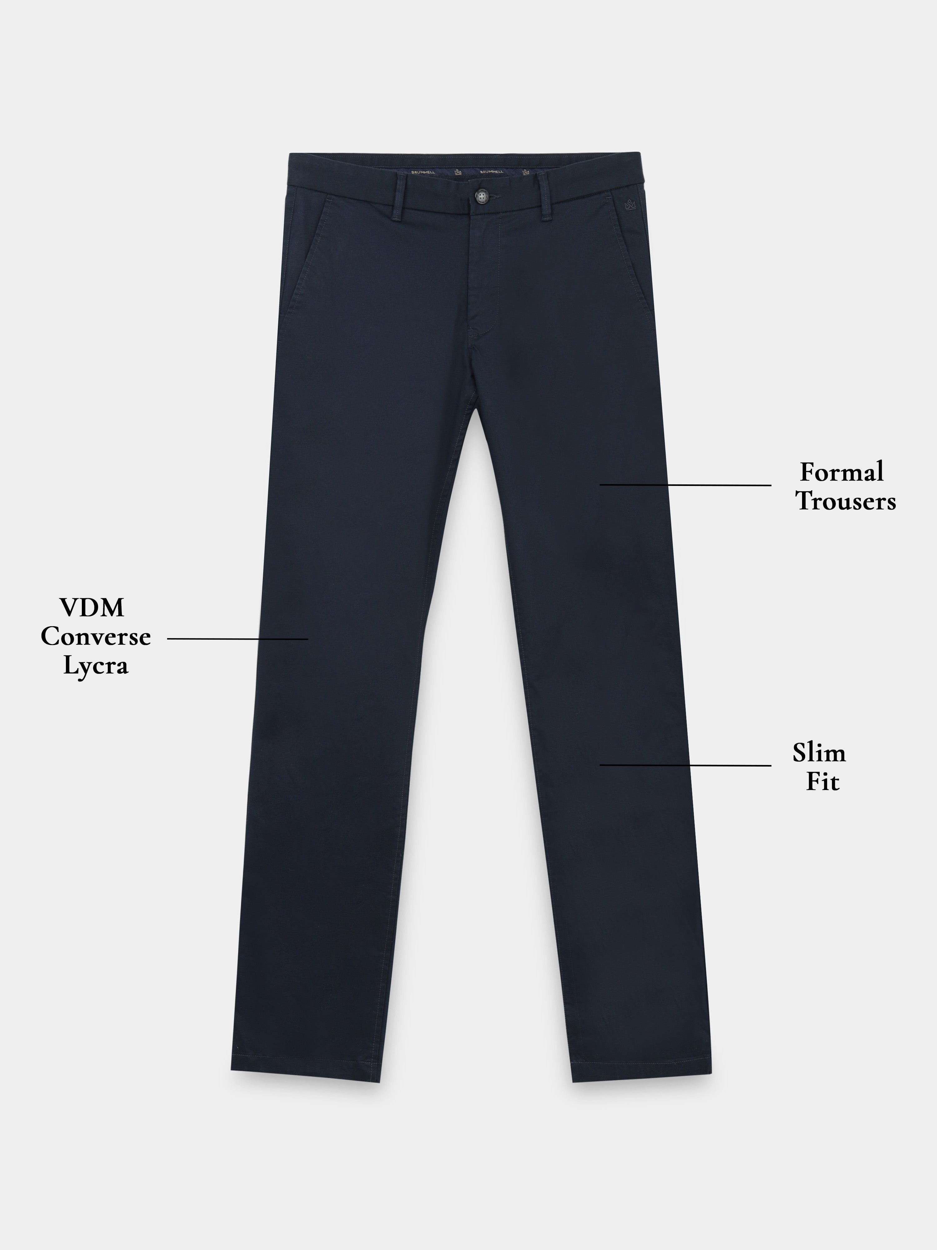 DEEP NAVY BLUE CONVERSE COTTON LYCRA STRECTH TROUSERS