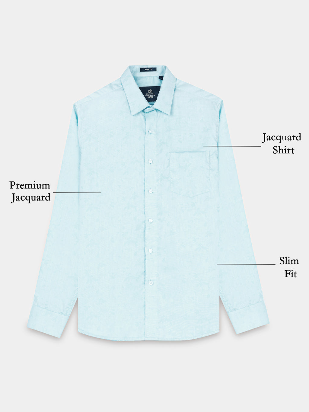 Arctic Blue Jacquard Shirt