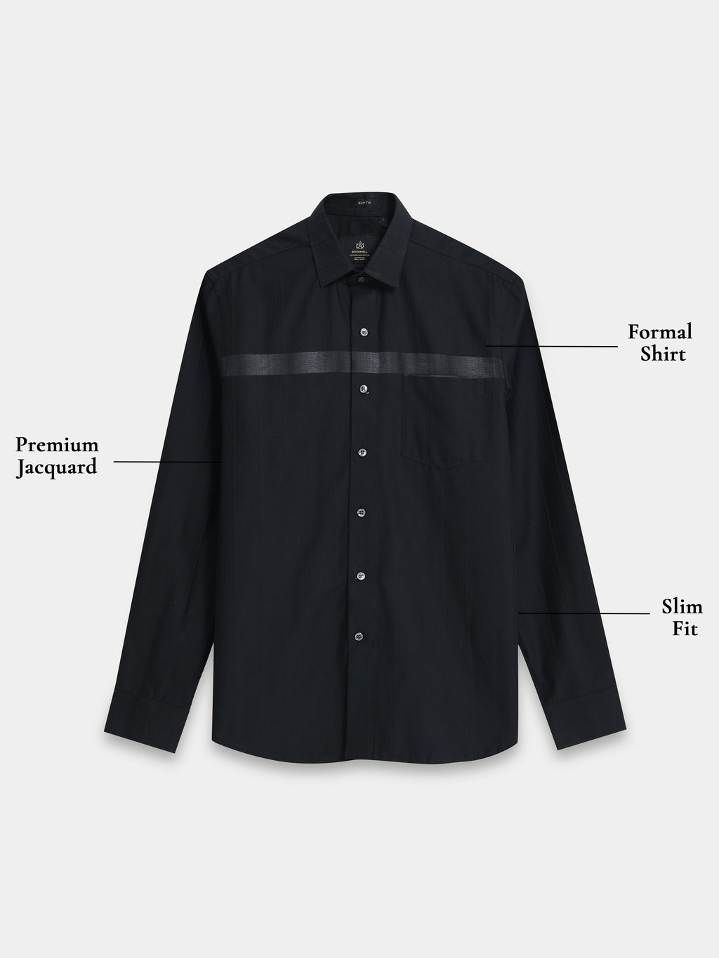Midnight Linear Signature Jacquard Shirt