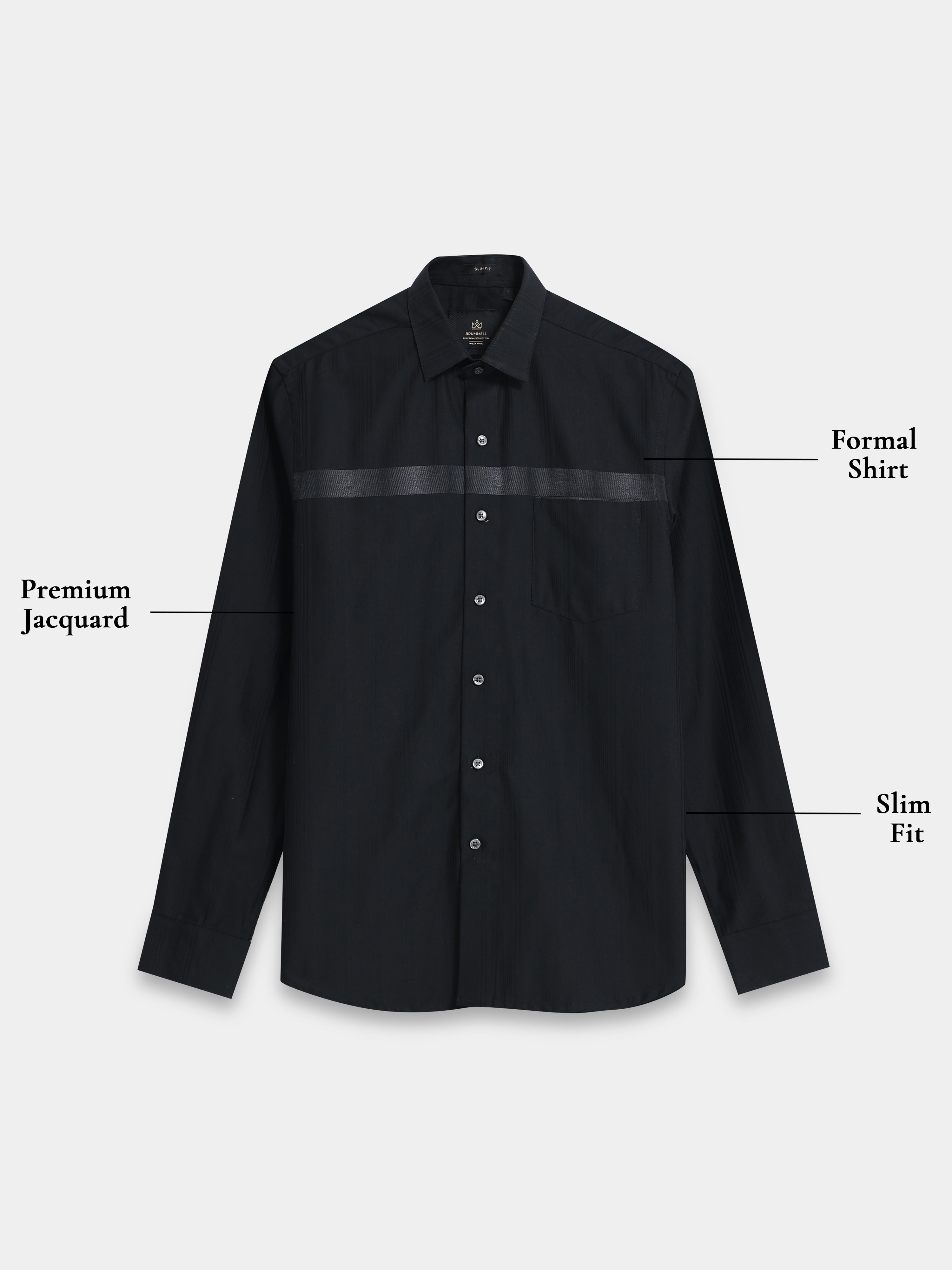 Midnight Linear Signature Jacquard Shirt