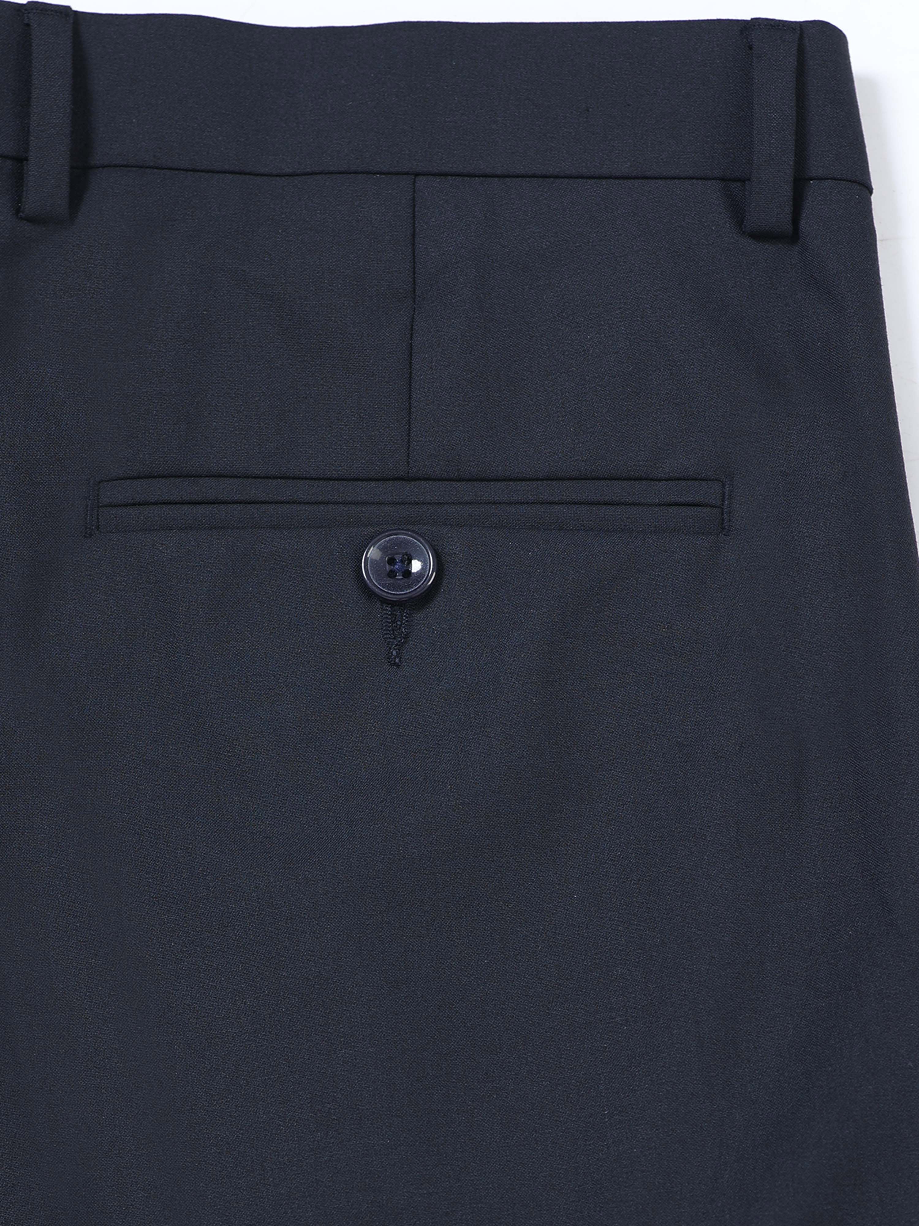 DARK BLUE 4 WAY STRETCH VISCOSE BLEND FORMAL PANT