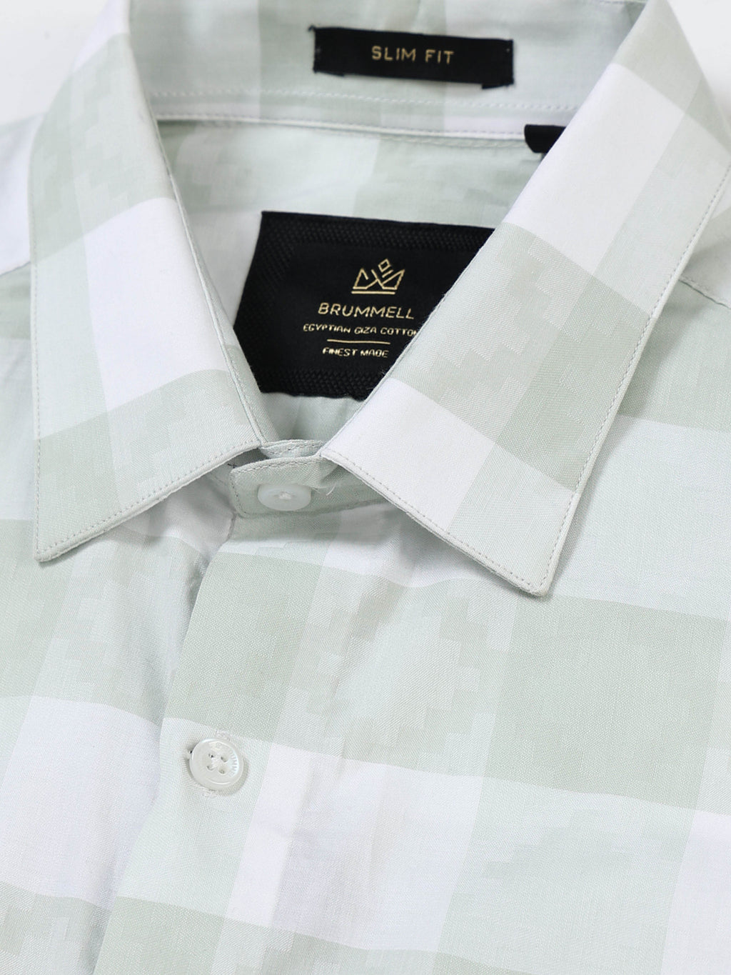 Pistachio Check Artisan Jacquard Shirt