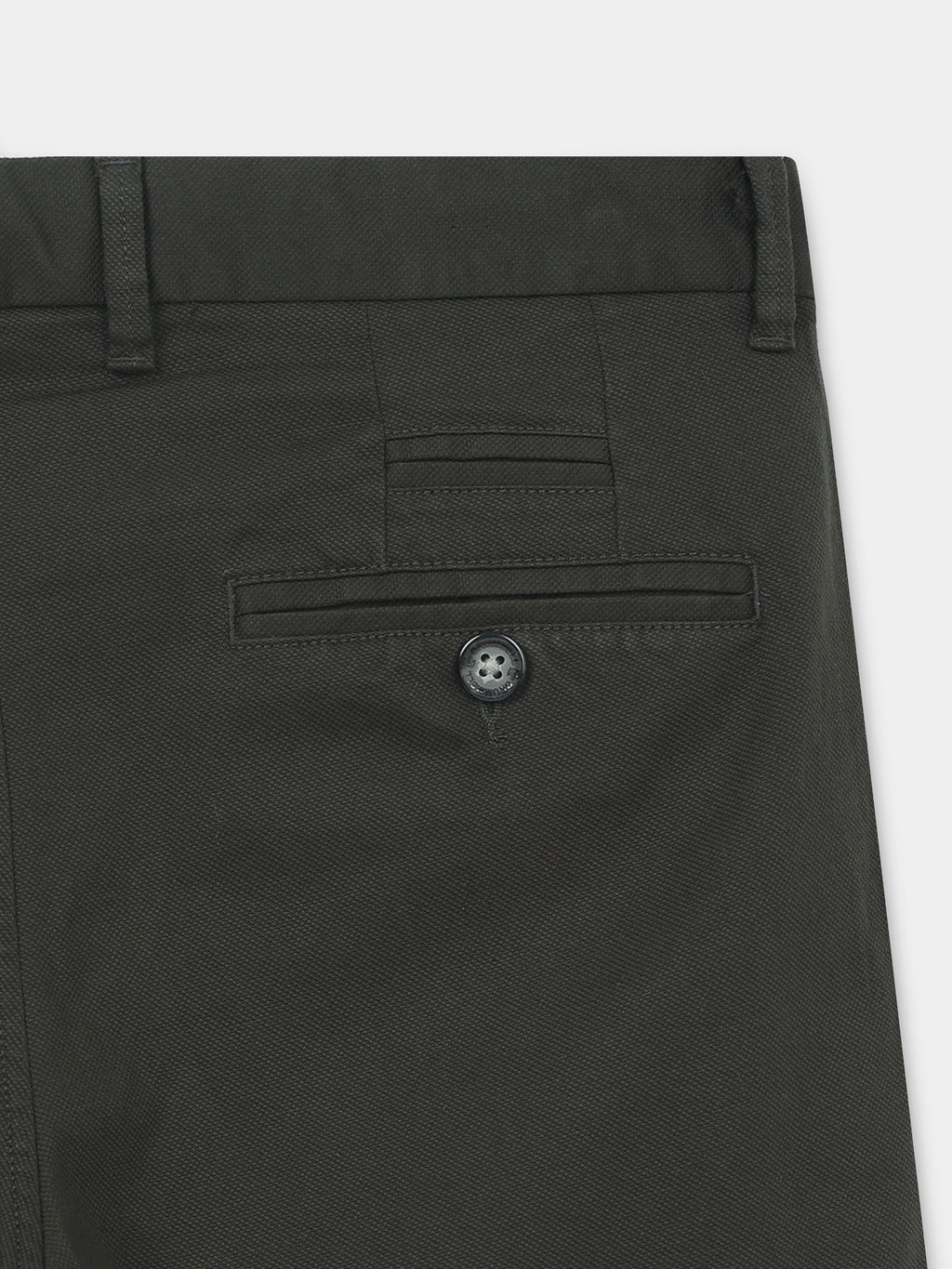 DARK GREEN DOBBIES COTTON LYCRA BLEND TROUSER