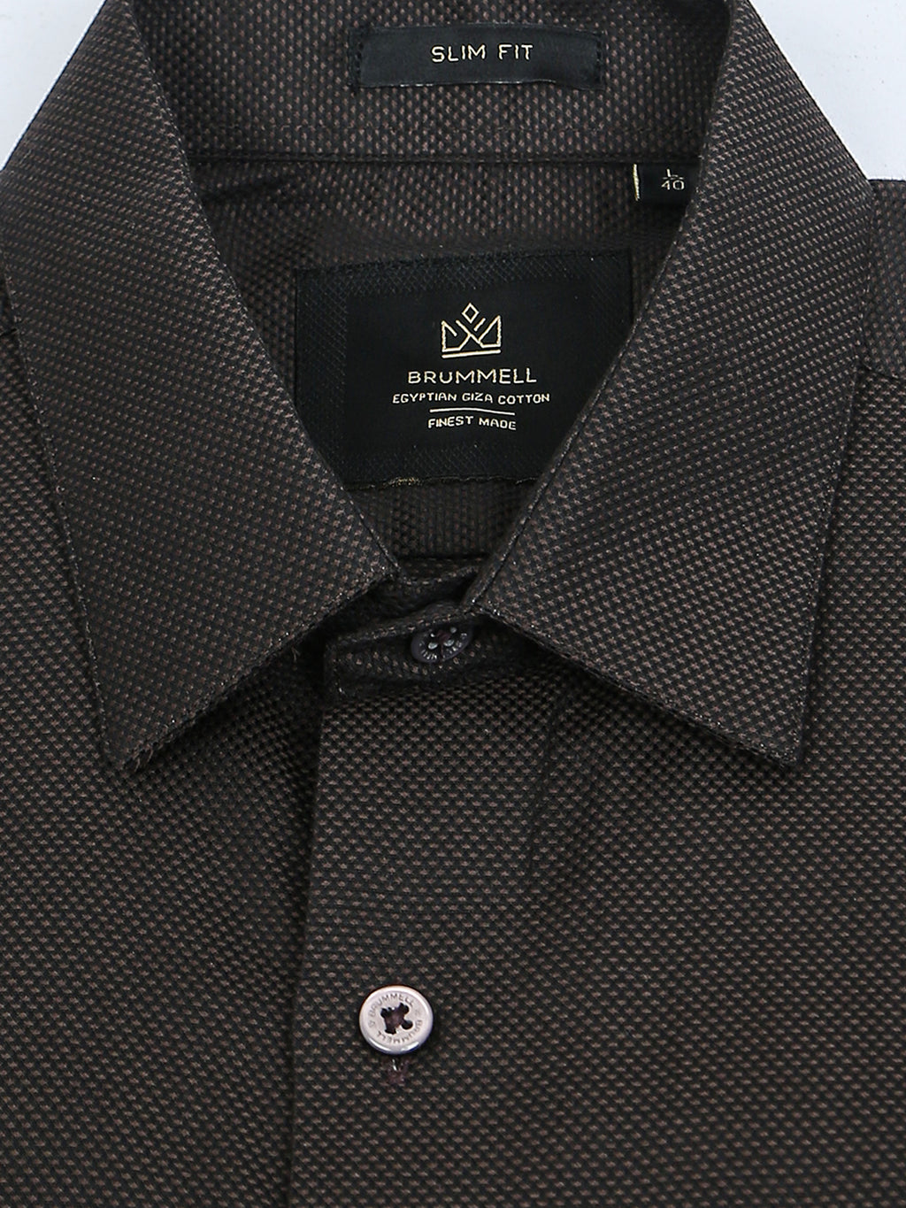 Espresso Prism Jacquard Textured Shirt