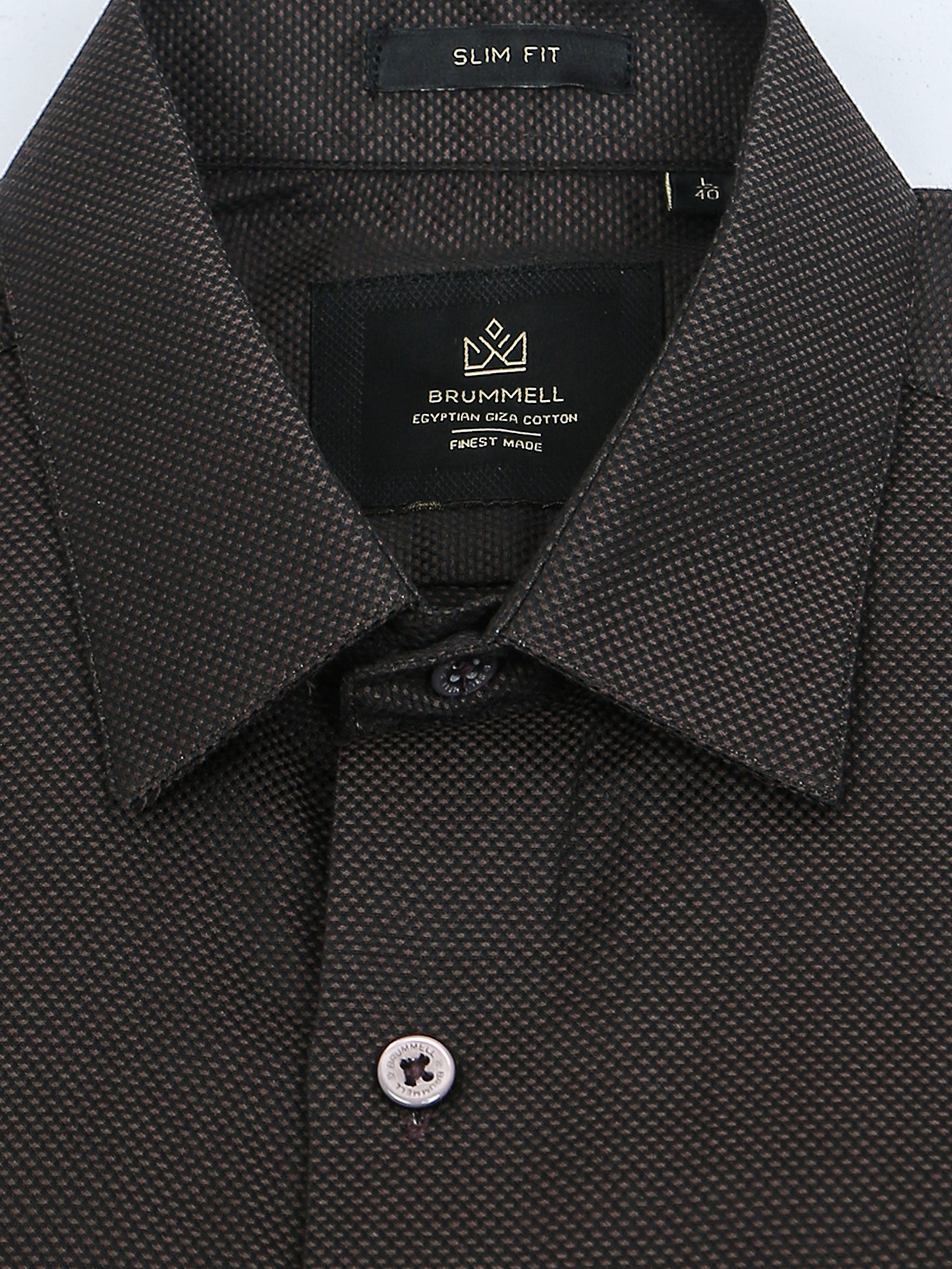 Espresso Prism Jacquard Textured Shirt
