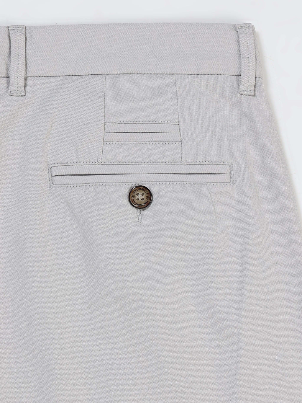 LIGHT GREY DOBBIES COTTON LYCRA BLEND TROUSER