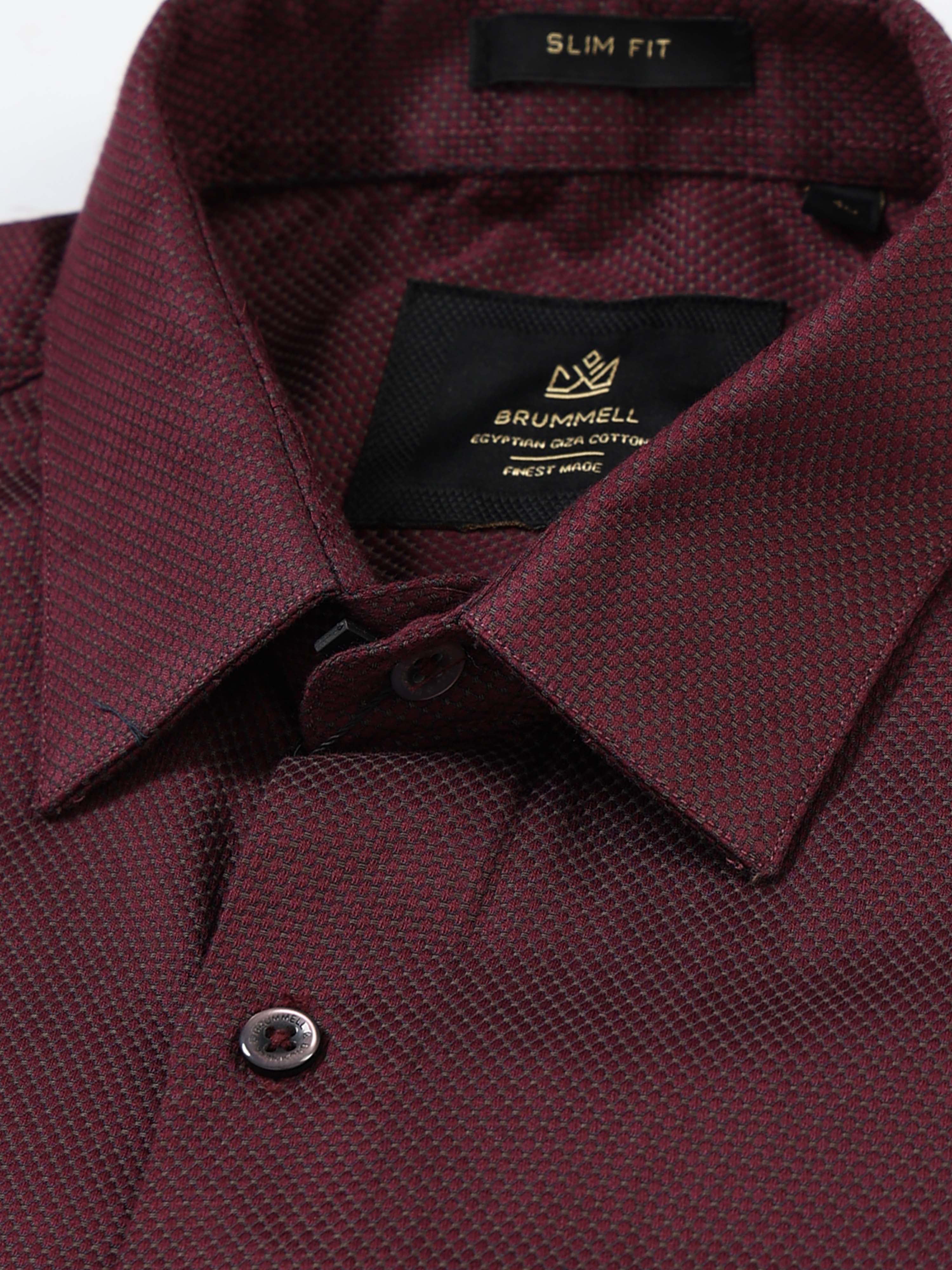 Oxblood Royale Textured Shirt