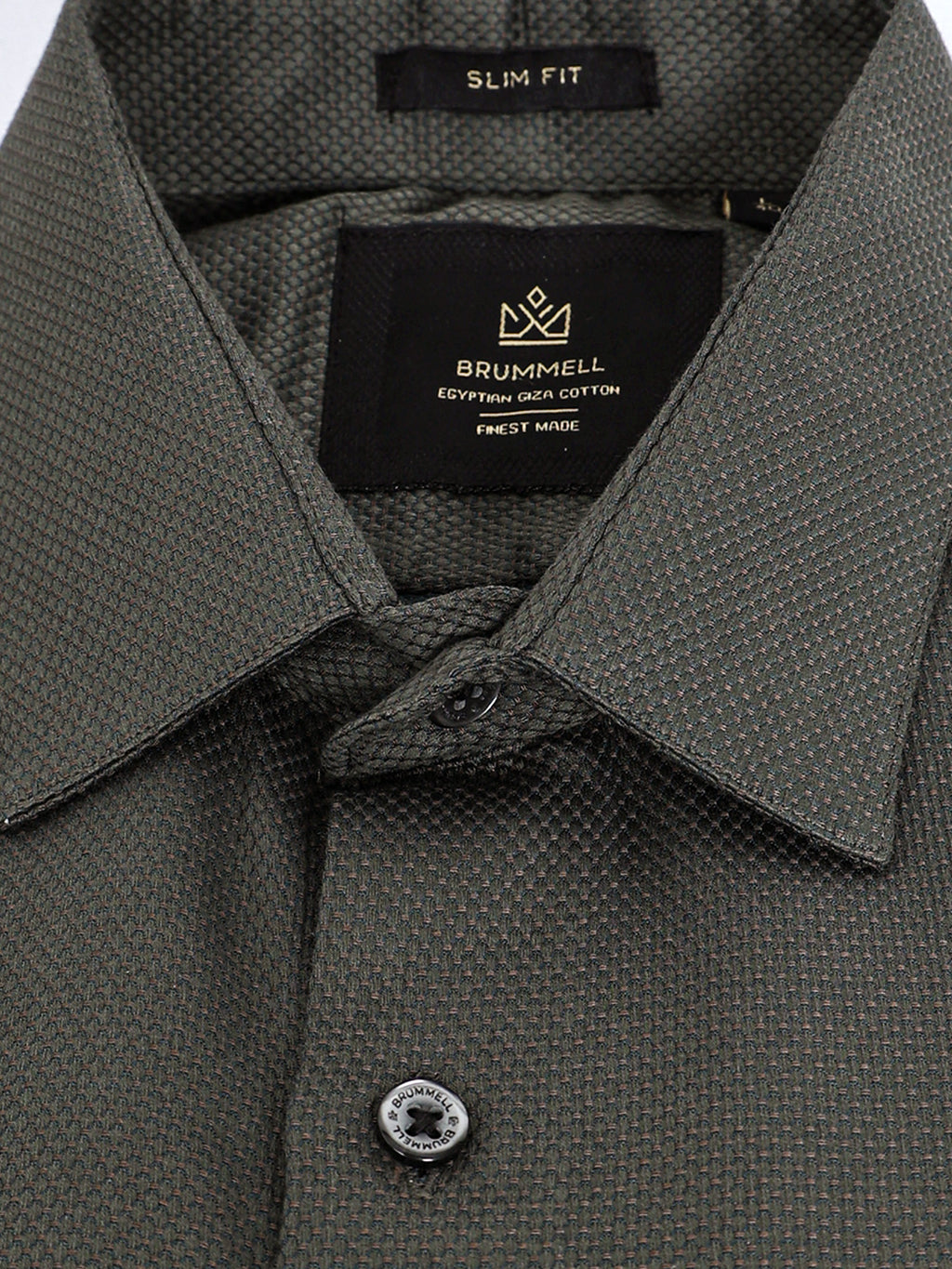 Nocturnal Olive Artisan Textured Shirt
