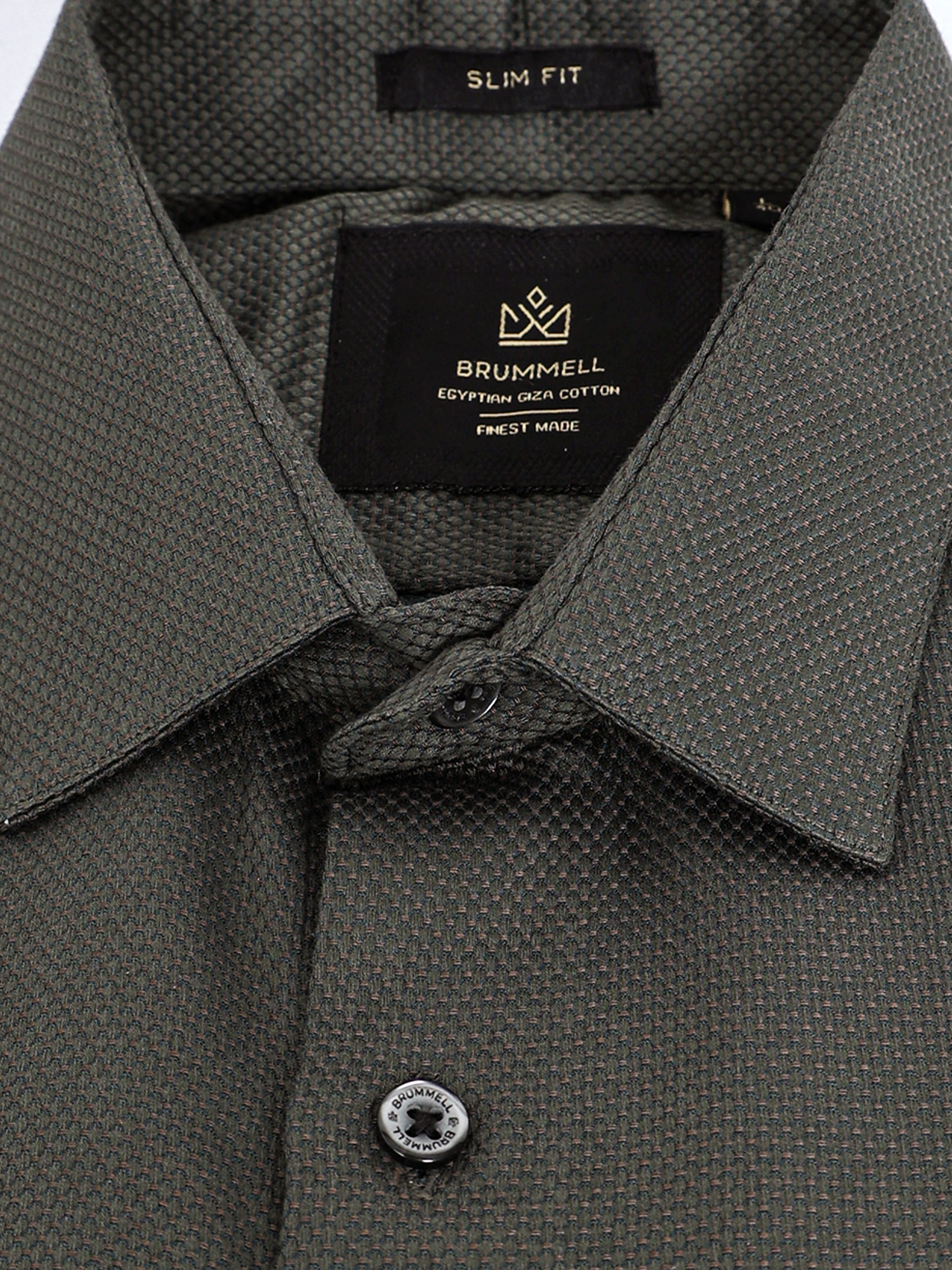 Nocturnal Olive Artisan Textured Shirt