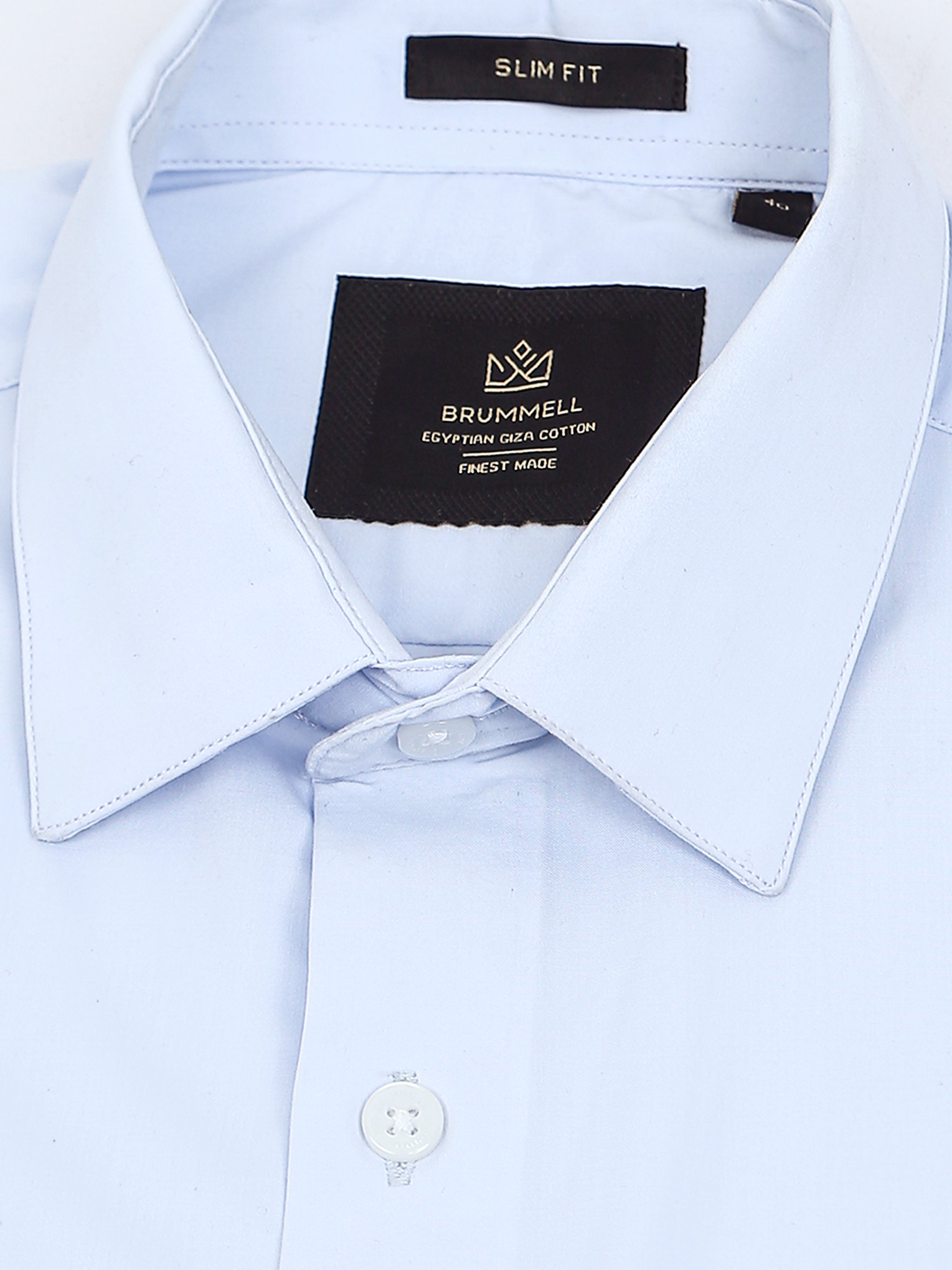 Arctic Mist Cotton Satin Stretch Solid Shirt