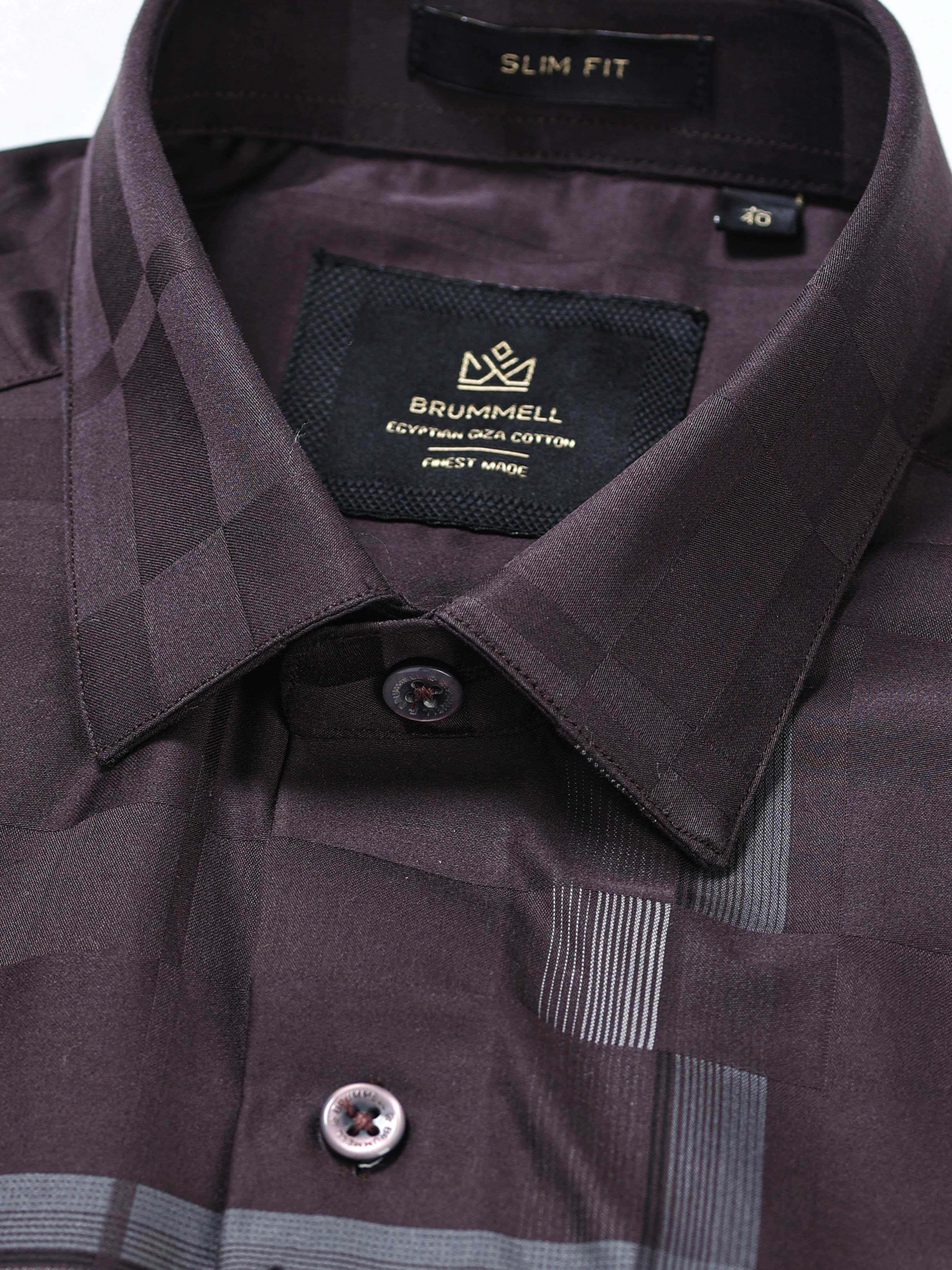 Espresso Checker Jacquard Shirt