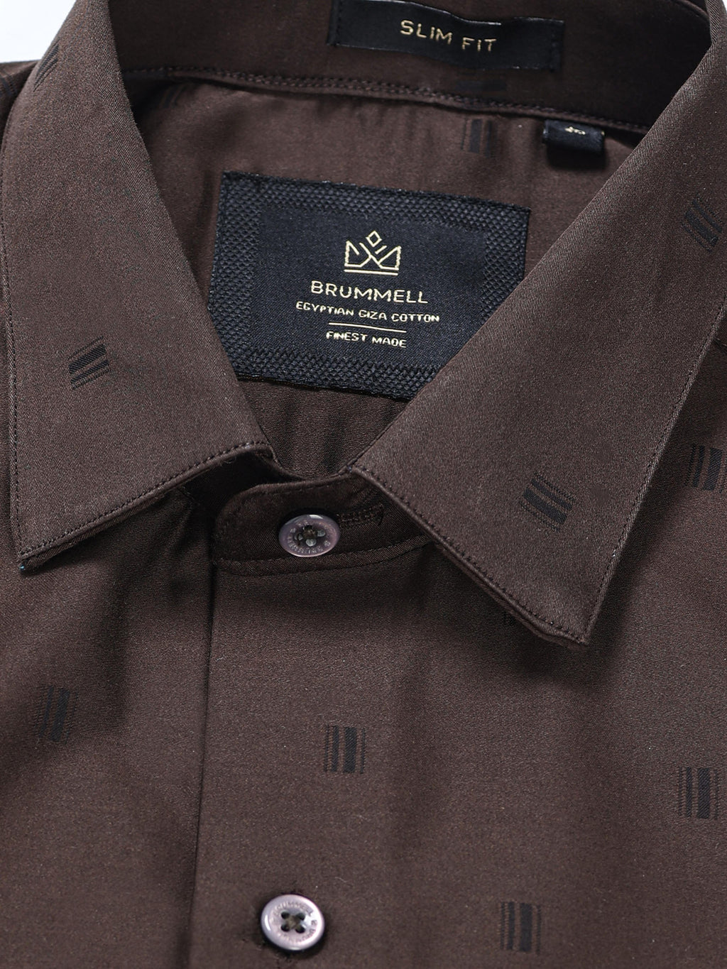 Mocha Luxe Stripe Textured Shirt