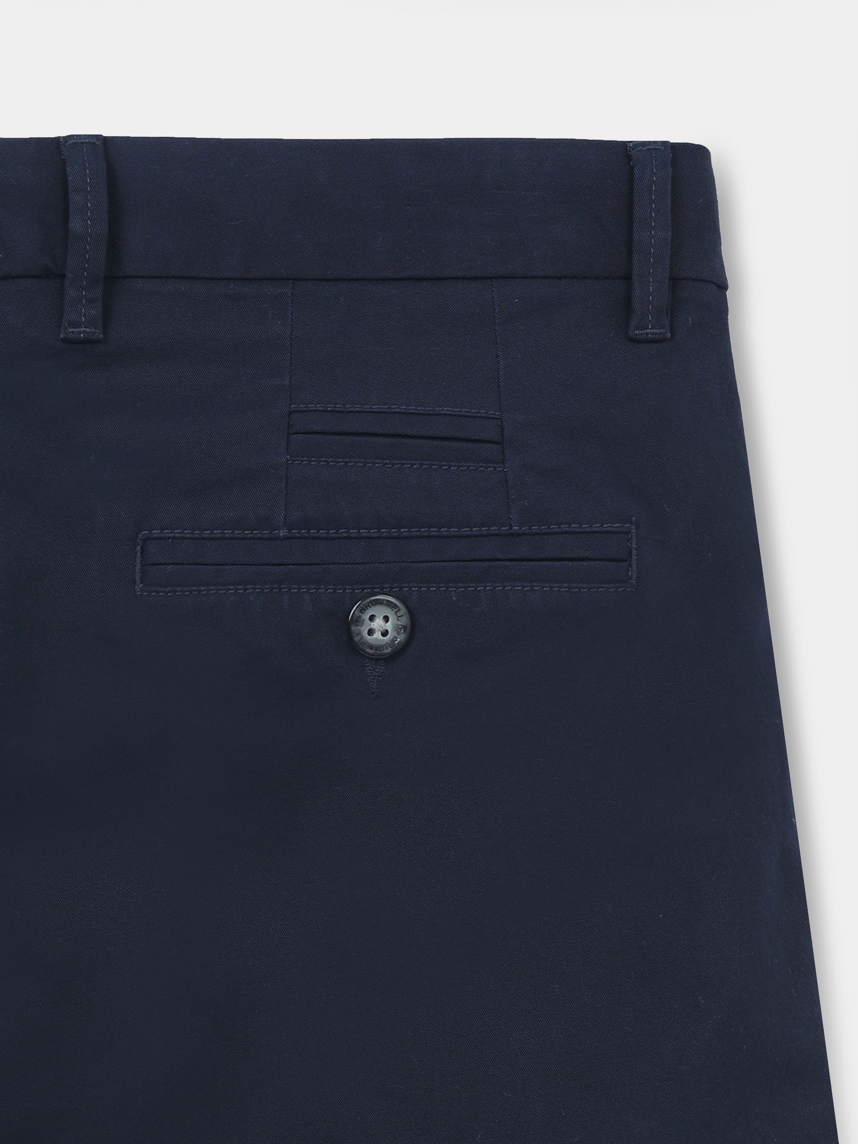 NAVY BLUE GIZZA COTTON TROUSER