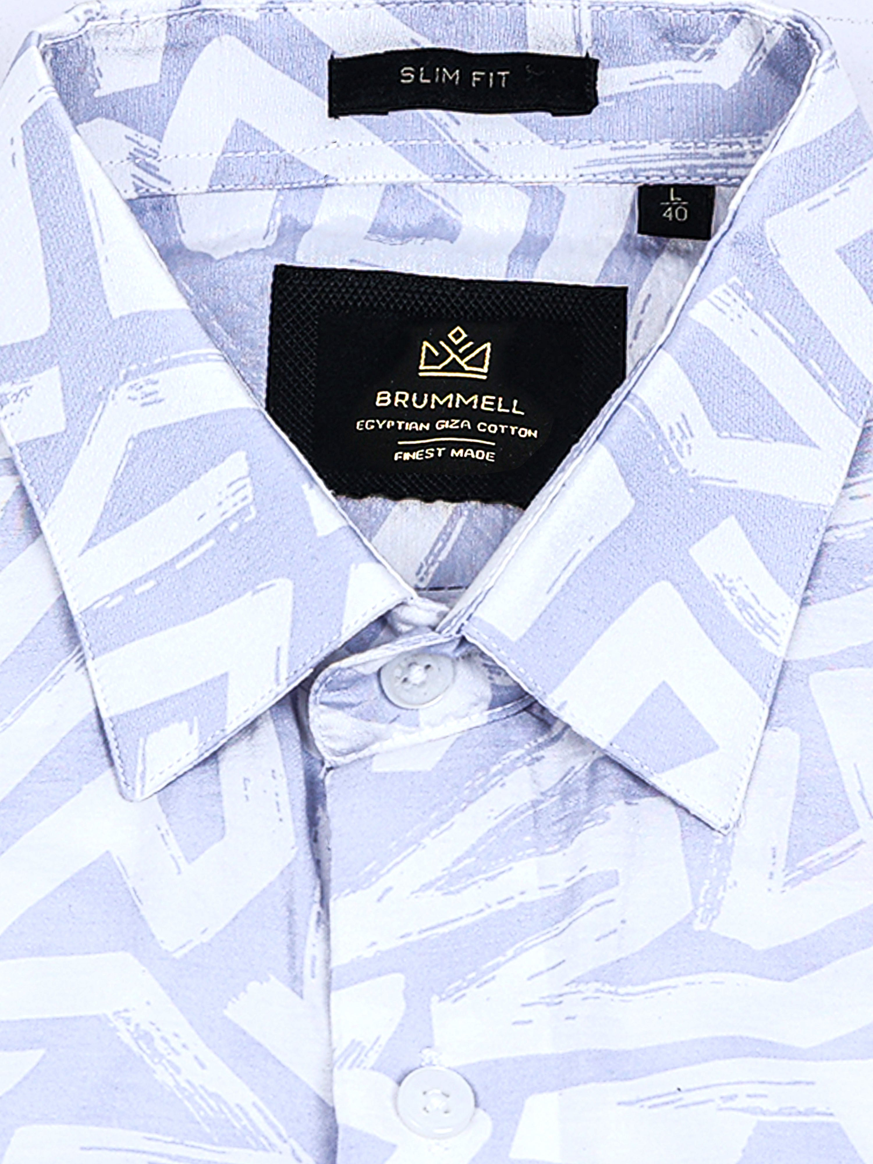 Lavender Mist Abstract Meridian Printed Shirt