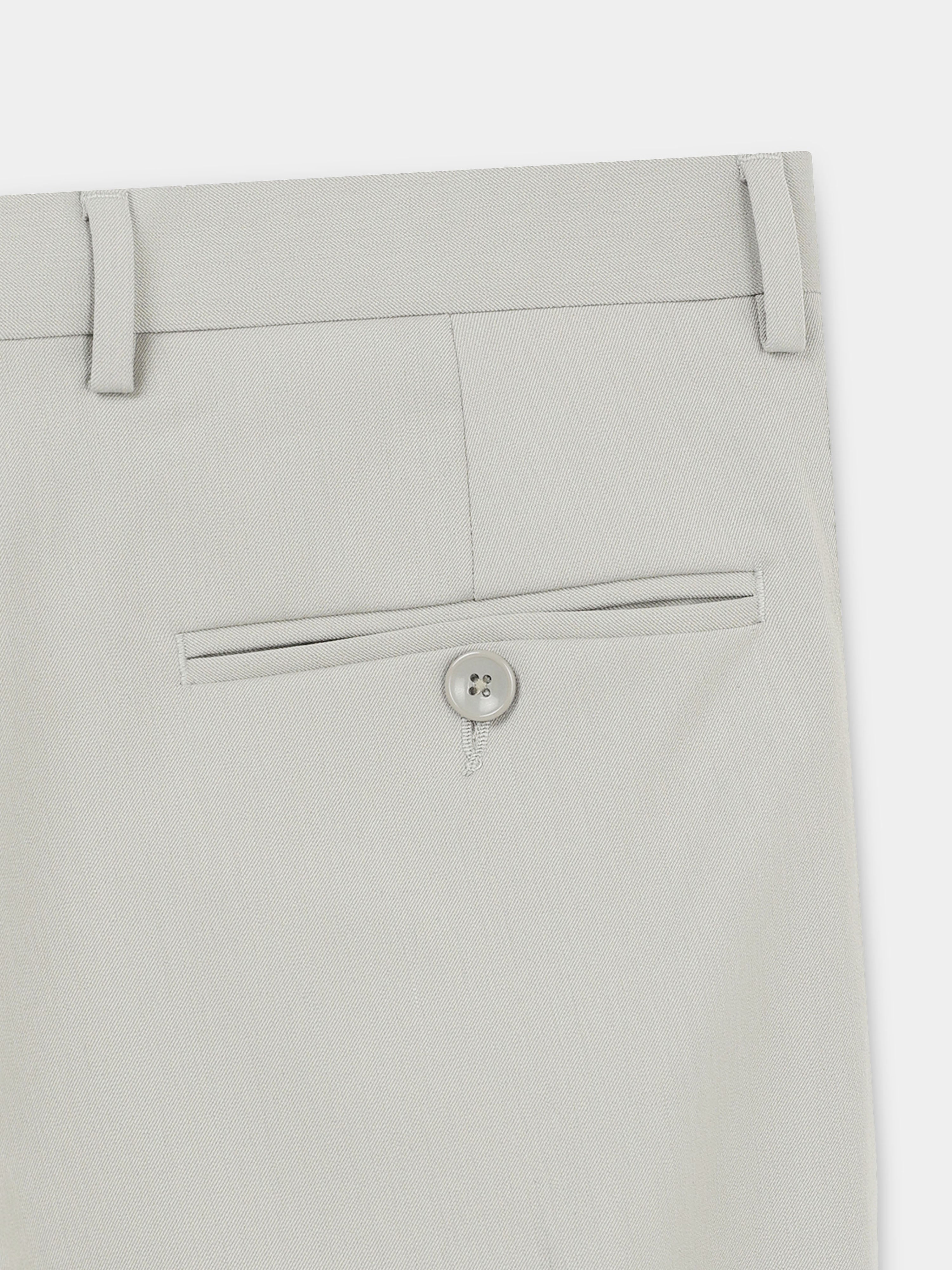 SMOKE GREY 4 WAY STRETCH VISCOSE BLEND FORMAL PANT