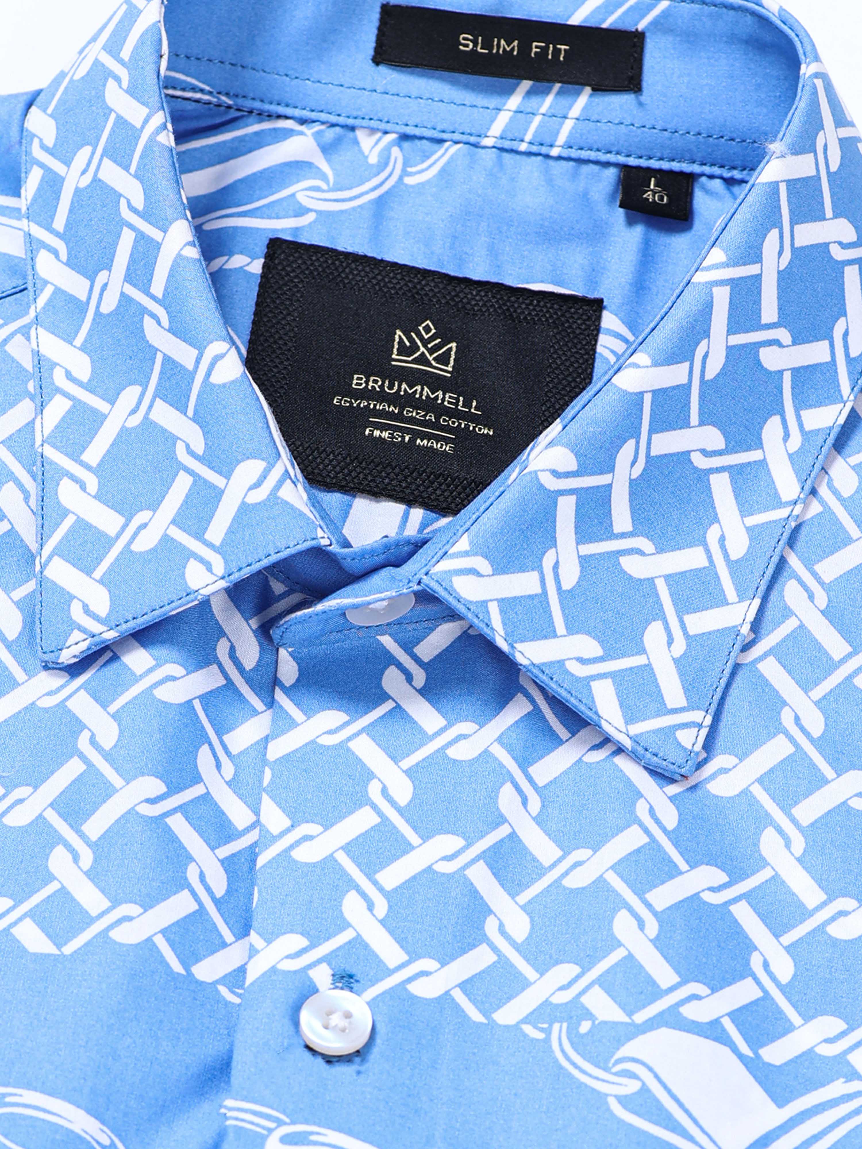 Cerulean Equestrian Link Printed Shirt