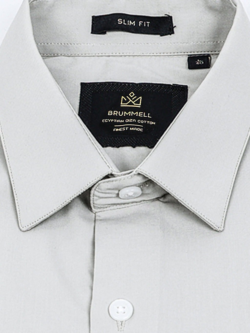 Steel Mist Cotton Satin Stretch Solid Shirt